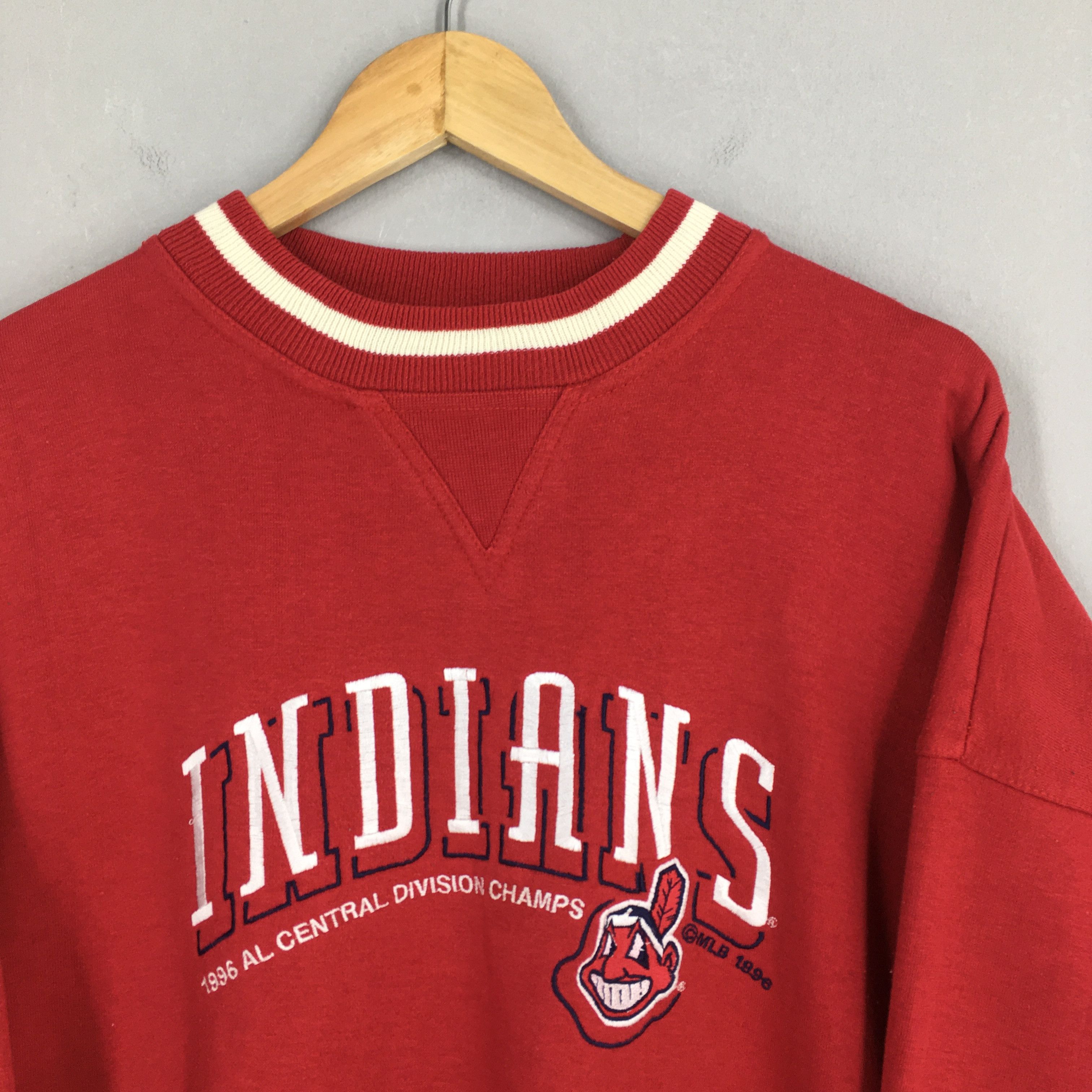 MLB Vintage 90's Cleveland Indians Baseball Mlb Sweatshirt Large Size US L / EU 52-54 / 3 - 2 Thumbnail