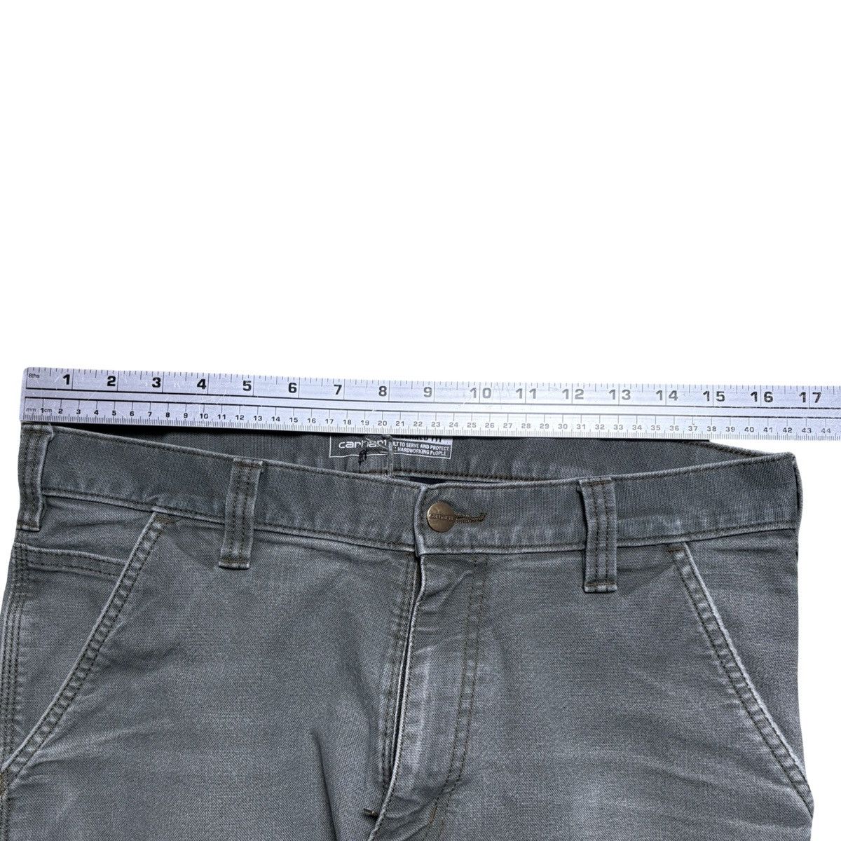 Carhartt Carhartt Carpenter Canvas Pants Olive Repaired Flaws 34X28 Size US 34 / EU 50 - 4 Thumbnail