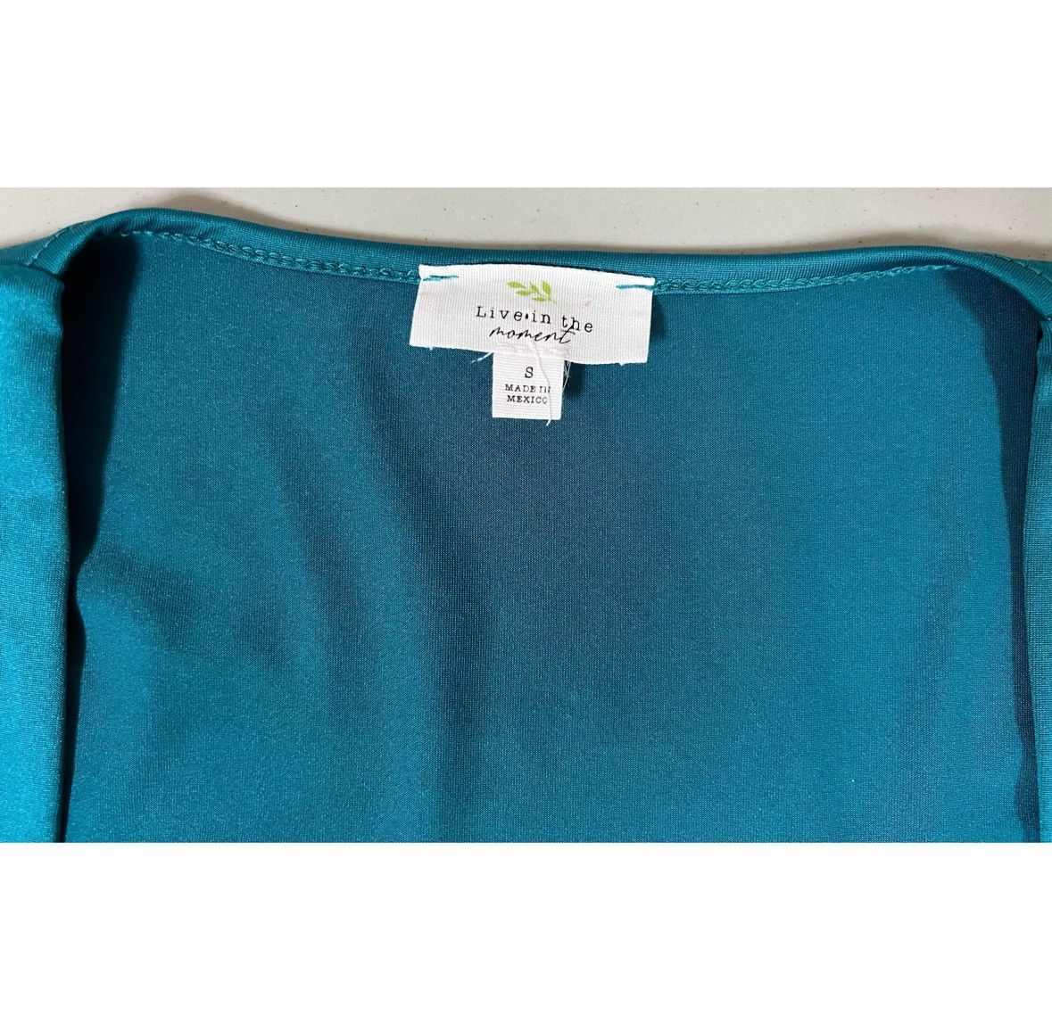 Vintage Teal Blue Solid Square-Neck Shirt Top Tee Blouse Size S 🦋✨ Size S / US 4 / IT 40 - 5 Thumbnail