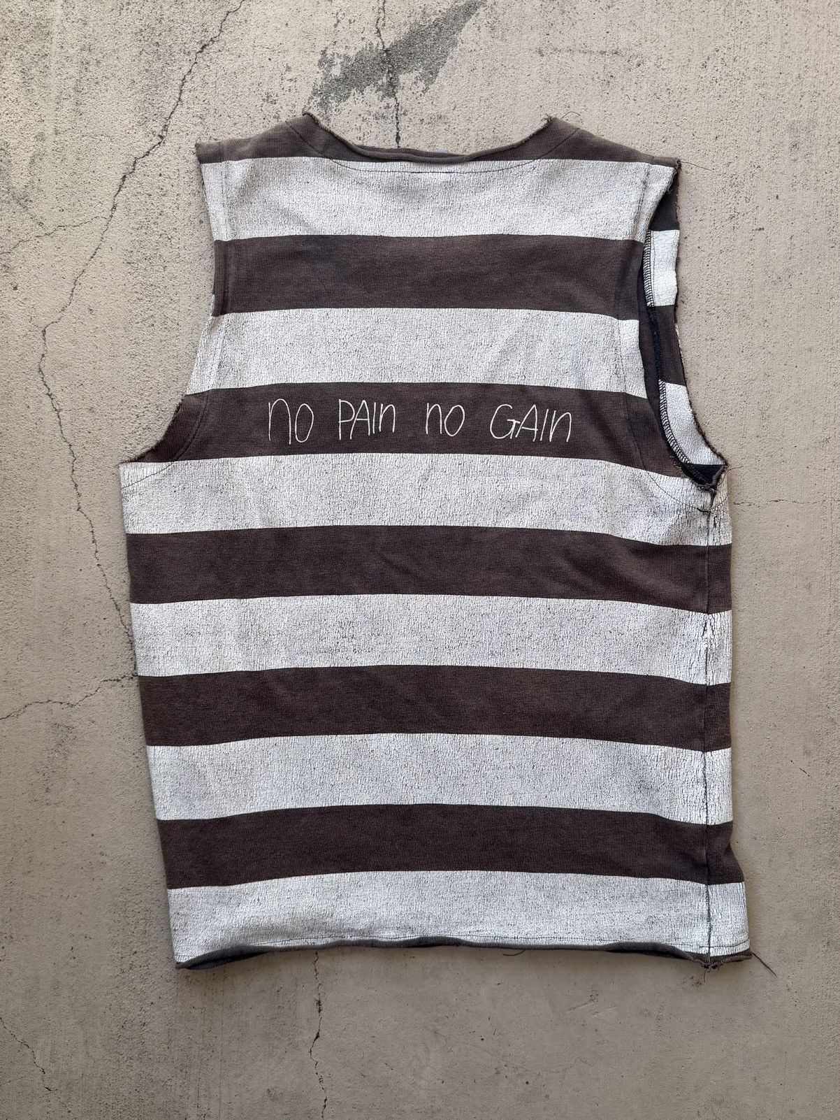 PPFM Vintage Y2k 2002 PPFM No pain no Gain Mickey border stripe L Size US L / EU 52-54 / 3 - 4 Thumbnail
