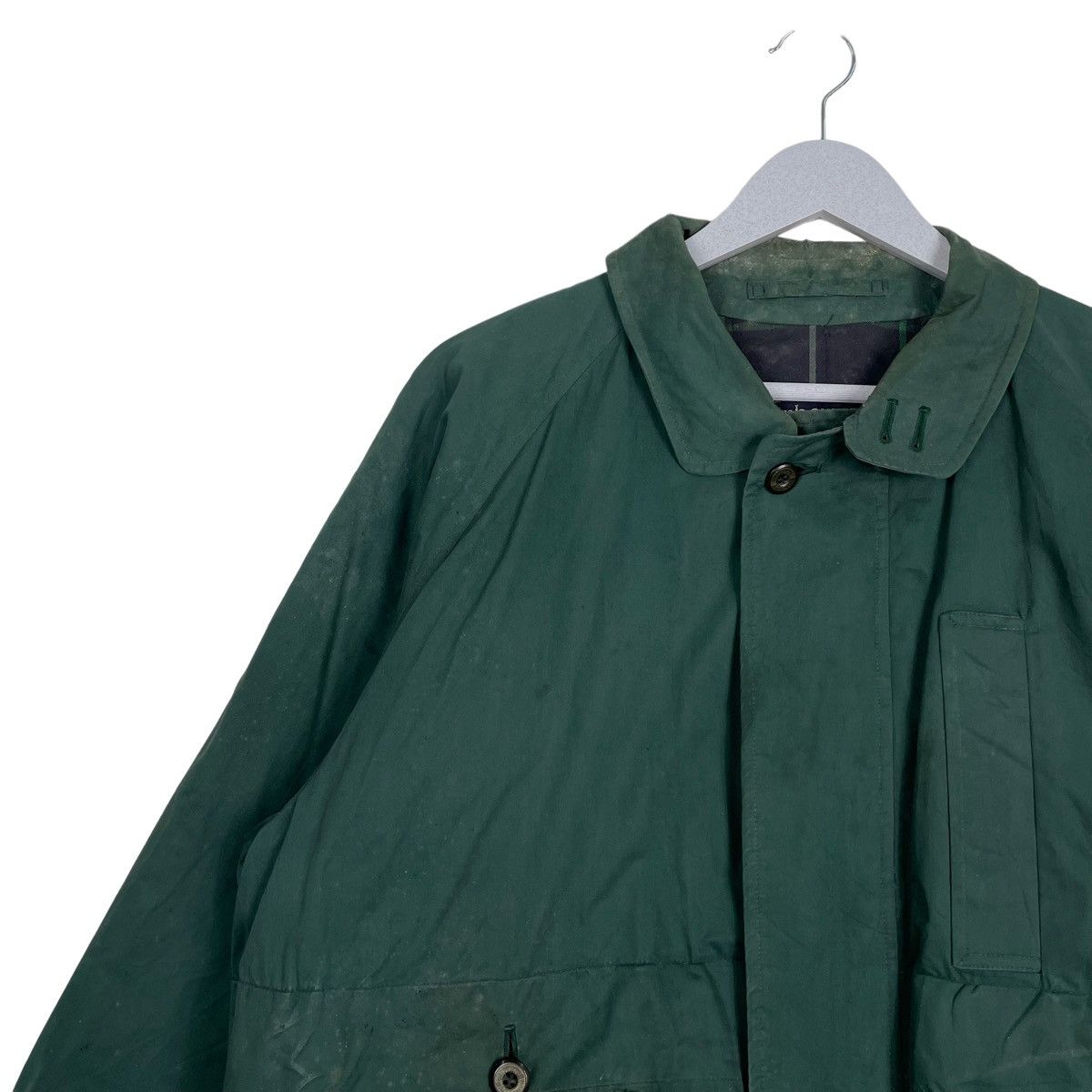 Burberry × Burberry Prorsum 💥80s BURBERRYS PRORSUMS GREEN COTTON JACKET Size US L / EU 52-54 / 3 - 7 Thumbnail