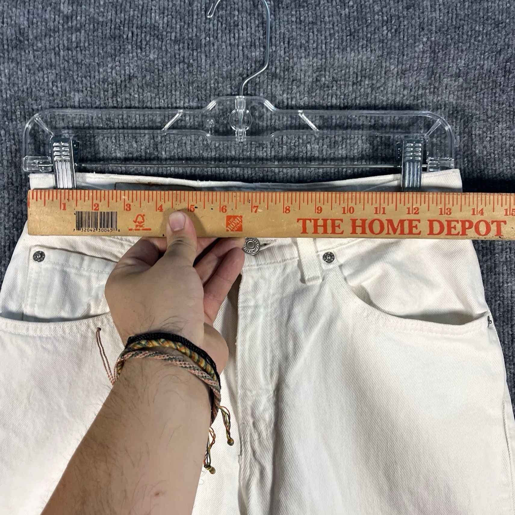 Levi's VINTAGE Levi's 517 Bootcut Jeans 90s White Juniors Size 7 Made in USA Cowboy Rodeo Rips Size US 7 / IT 37 - 6 Thumbnail