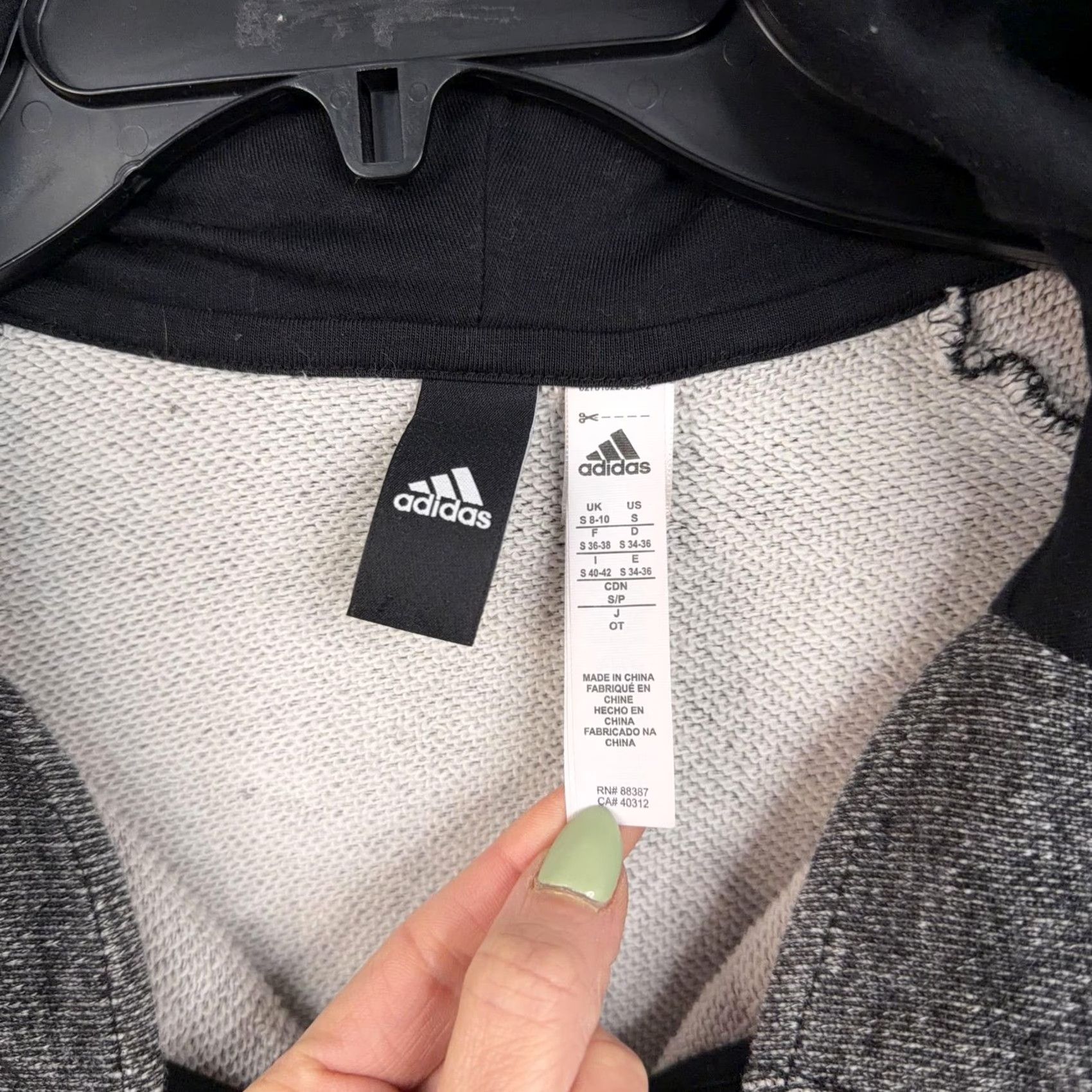 Adidas Adidas Hoodie Womens Small Heather Gray Full Zip Terry Sweatshirt Logo Jacket Size S / US 4 / IT 40 - 4 Thumbnail