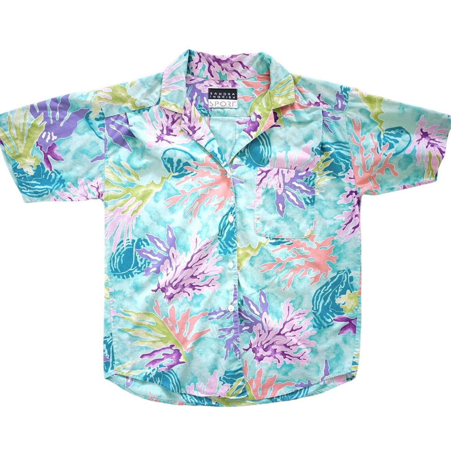 Vintage Vintage 90s Sandra Ingrish Hawaiian Shirt Womens Medium Size M / US 6-8 / IT 42-44 - 1 Thumbnail