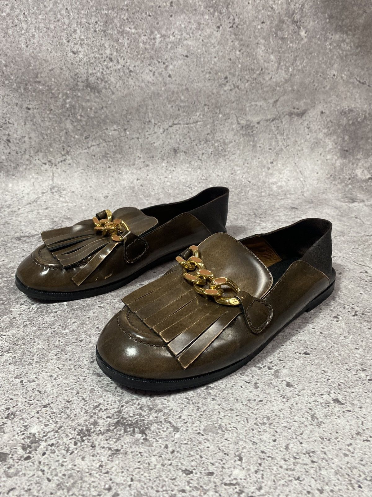 See by Chloe women’s loafers metallic luxury leather