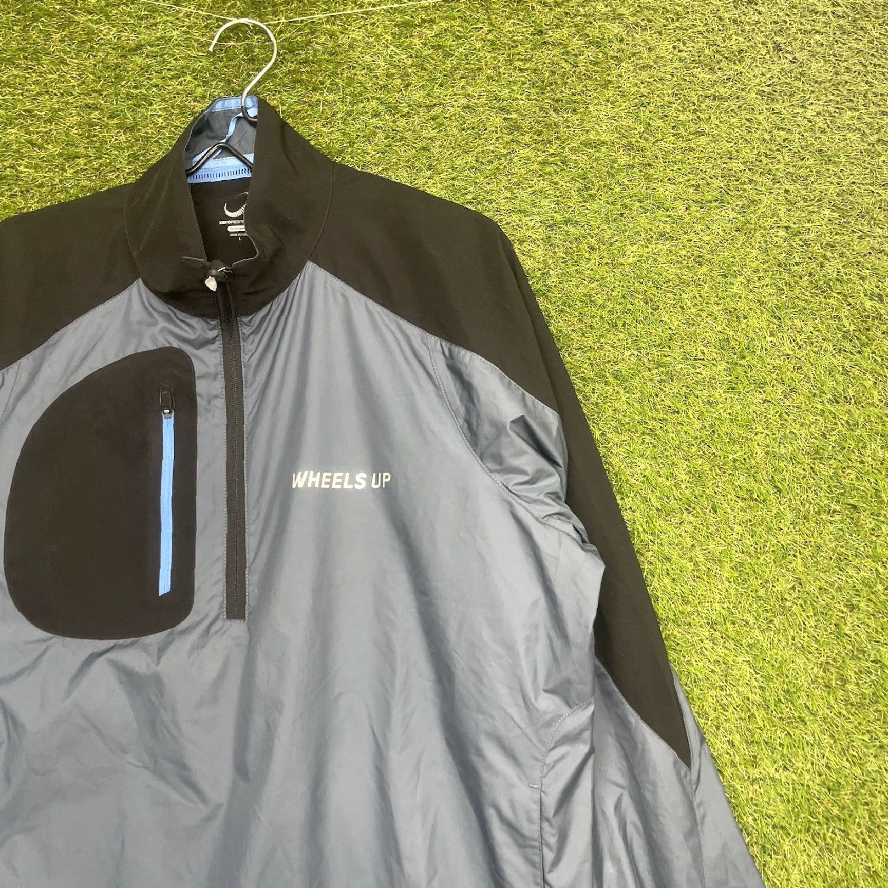 Vintage Zero Restriction Golf Jacket Mens Large Wheels Up 1/4 Zip Tech Vented Outdoor Jacket Size US L / EU 52-54 / 3 - 2 Thumbnail