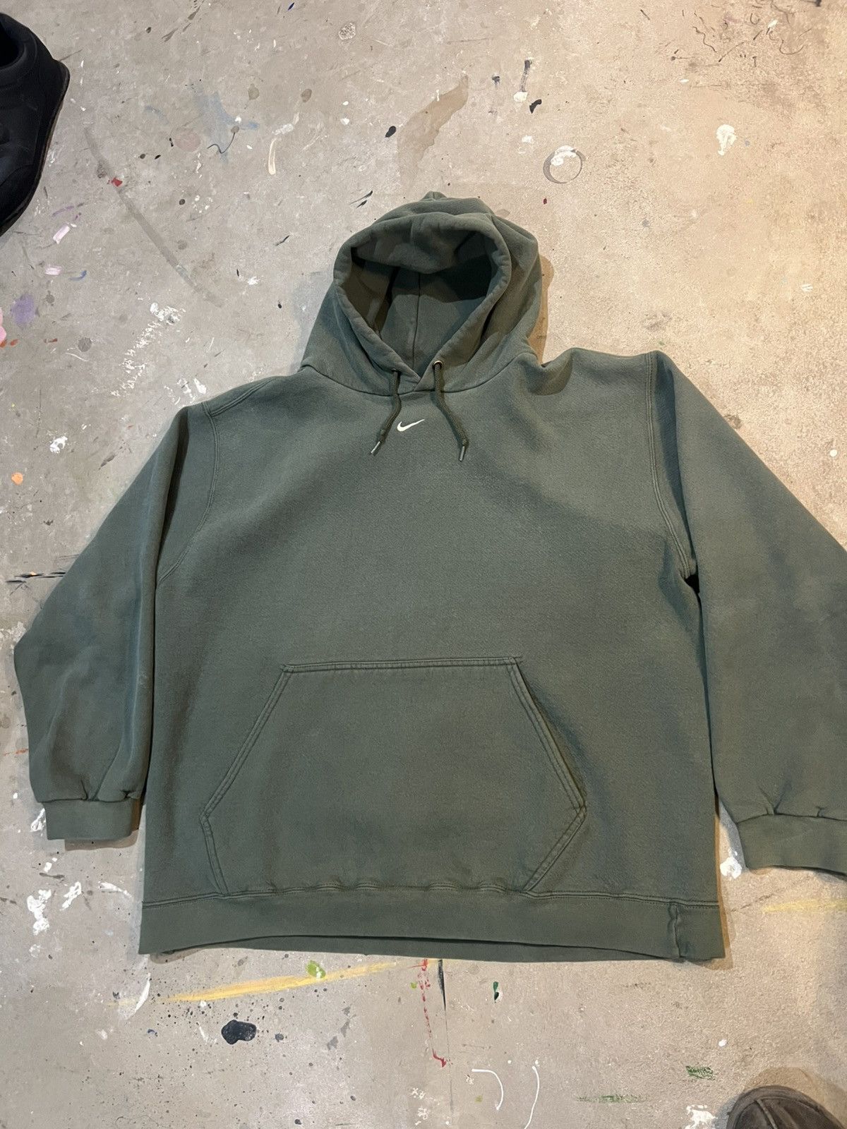 Nike Vintage Olive green Nike center swoosh hoodie - XL Size US XL / EU 56 / 4 - 2 Thumbnail