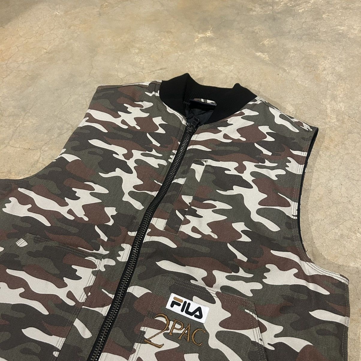 Carhartt Brand New 2Pac x Fila Camo Canvas Quilted Work Vest Carhartt Size US L / EU 52-54 / 3 - 4 Thumbnail