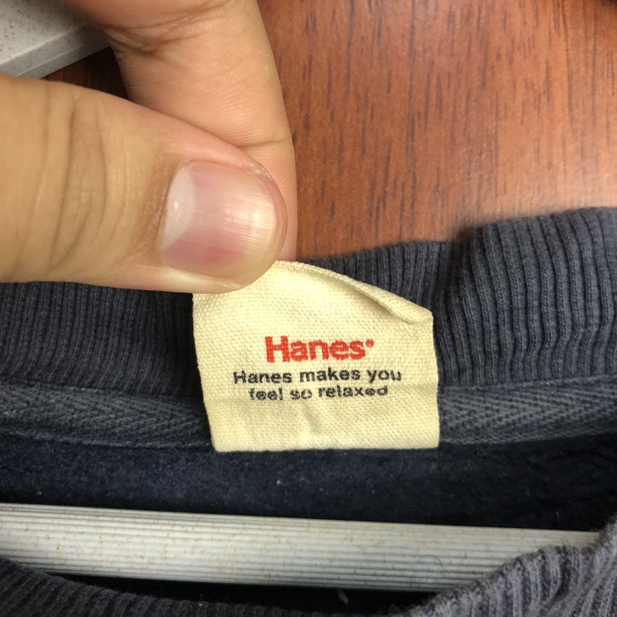 Hanes × Vintage Hanes Dark Blue Sweatshirt #7548 Size US XL / EU 56 / 4 - 10 Thumbnail