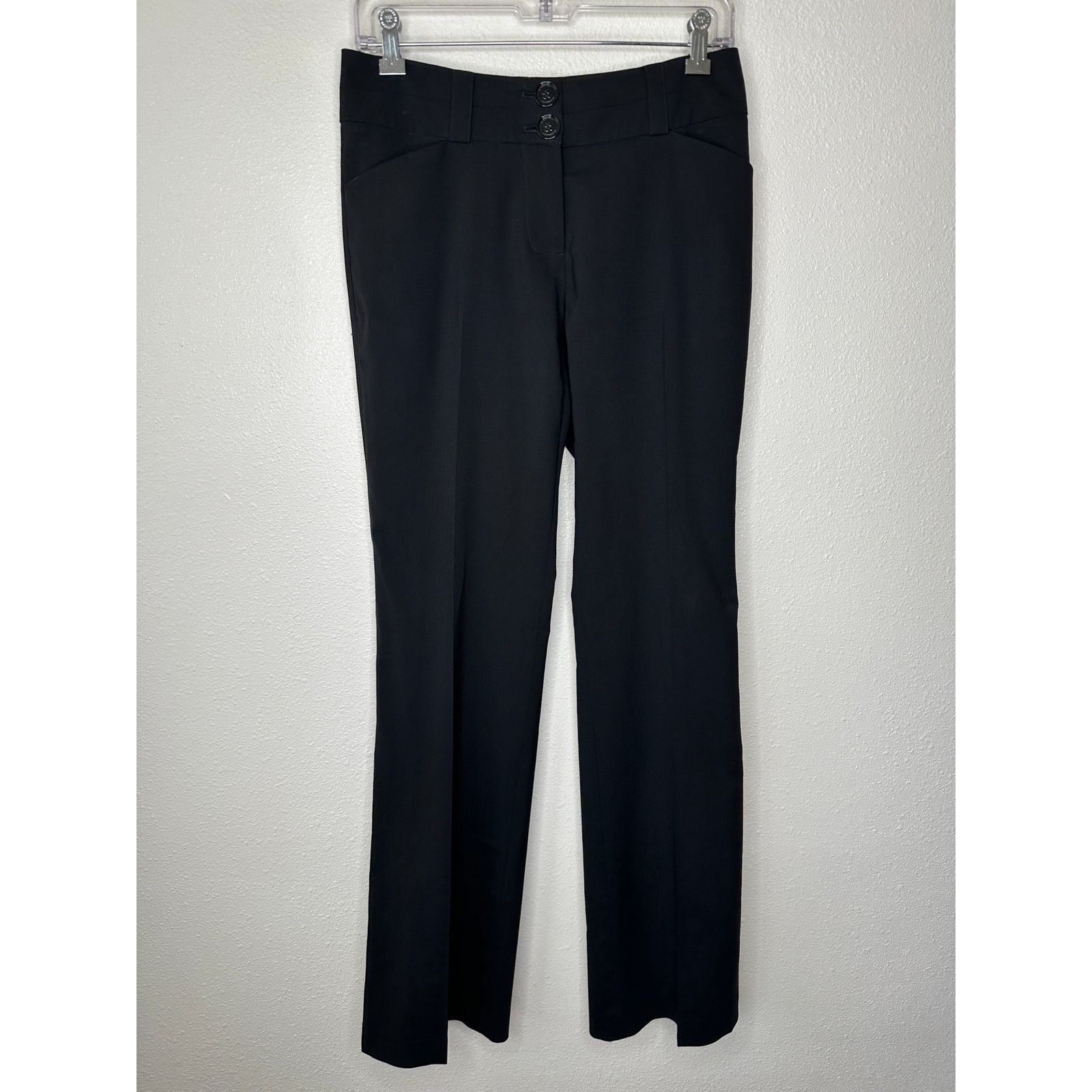 Burberry Burberry Wool Black Wide Leg Double Button Trouser Pockets 4 Size 27" / US 4 / IT 40 - 2 Thumbnail