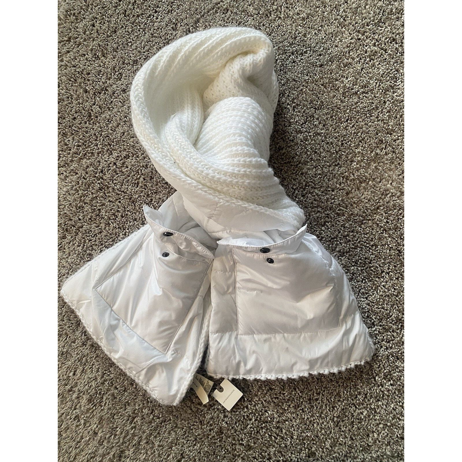 Anthropologie Anthropologie Scarf, MARLEY PUFFER Pocket Knit 11"W NWT Size ONE SIZE - 1 Thumbnail