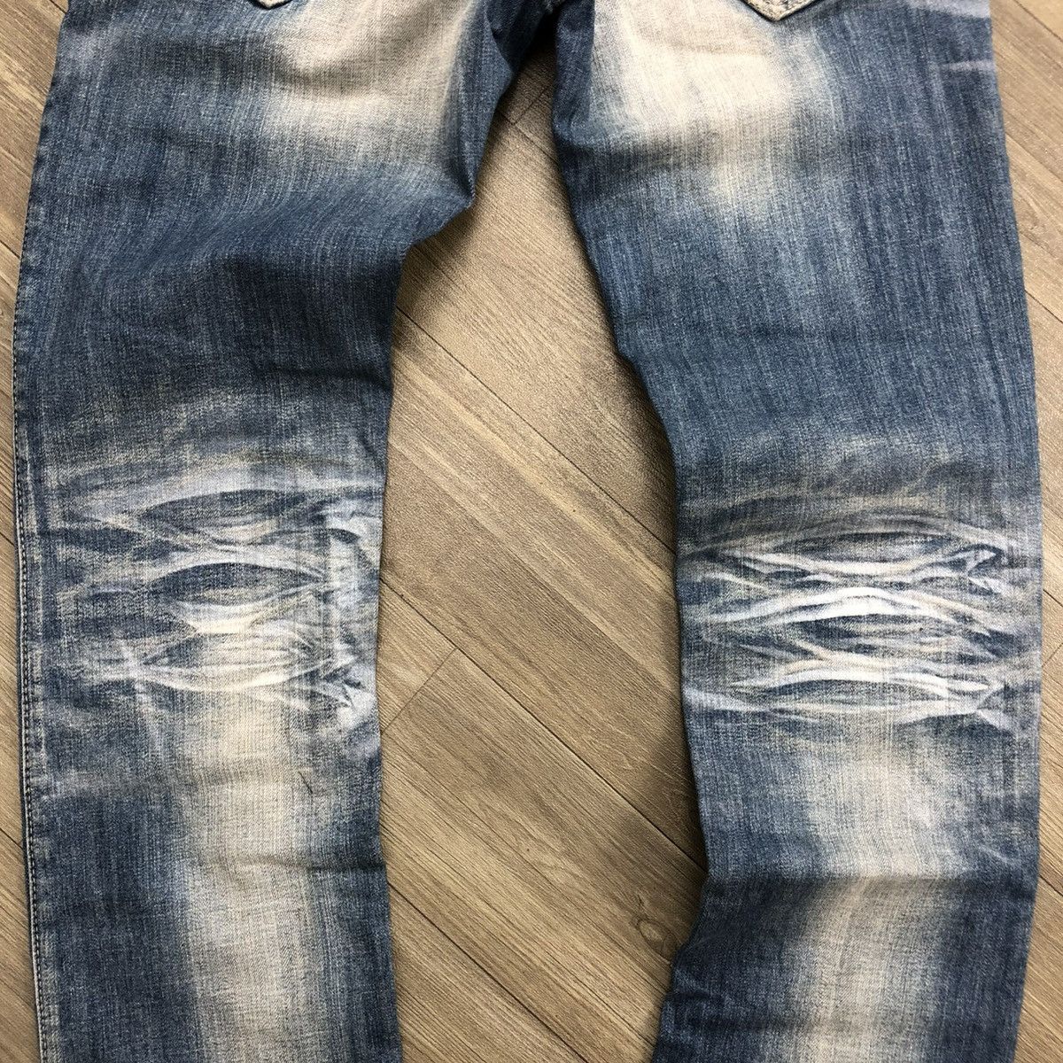 If Six Was Nine × Japanese Brand × Le Grande Bleu (L.G.B.) 2000s Nicole Club Multi Pocket Faded Bootcut Flared Jeans Size US 31 - 23 Thumbnail