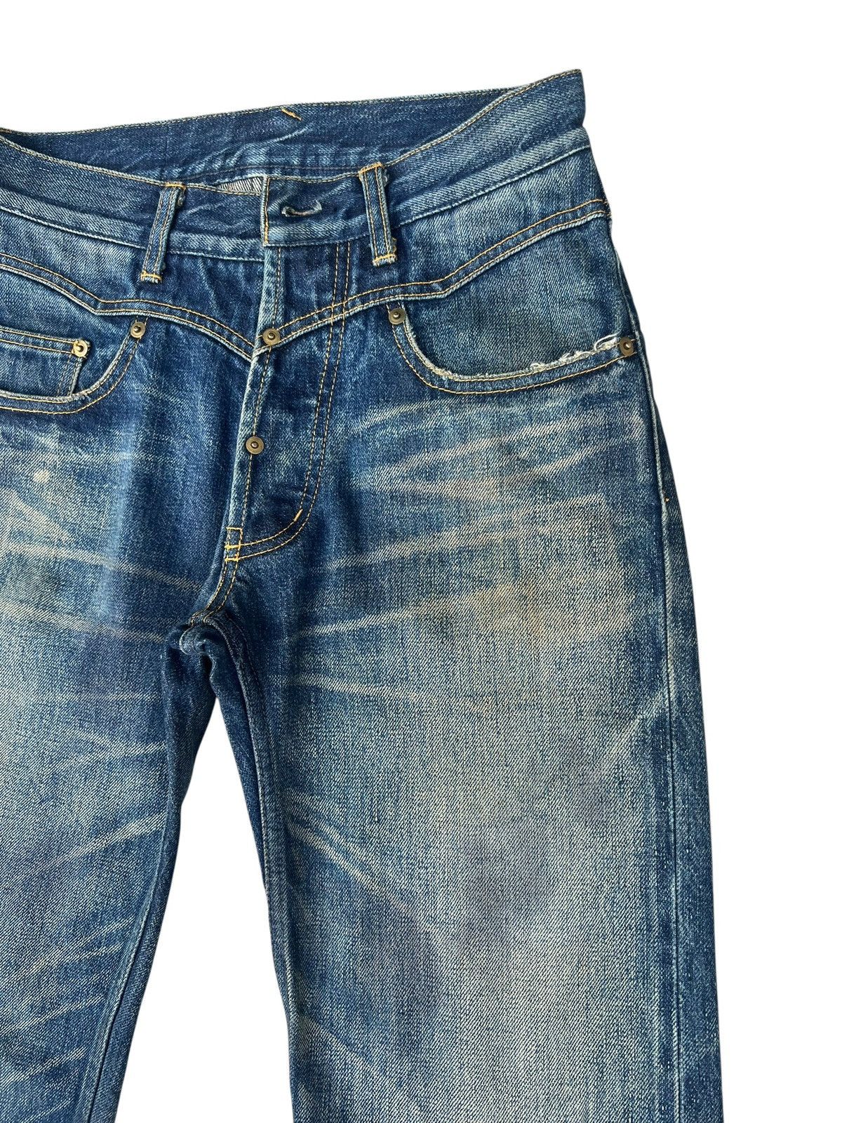 Japanese Brand Gangsterville Glad Hand Japan Dirty Mud Denim Selvedge Jeans Size US 28 / EU 44 - 6 Thumbnail