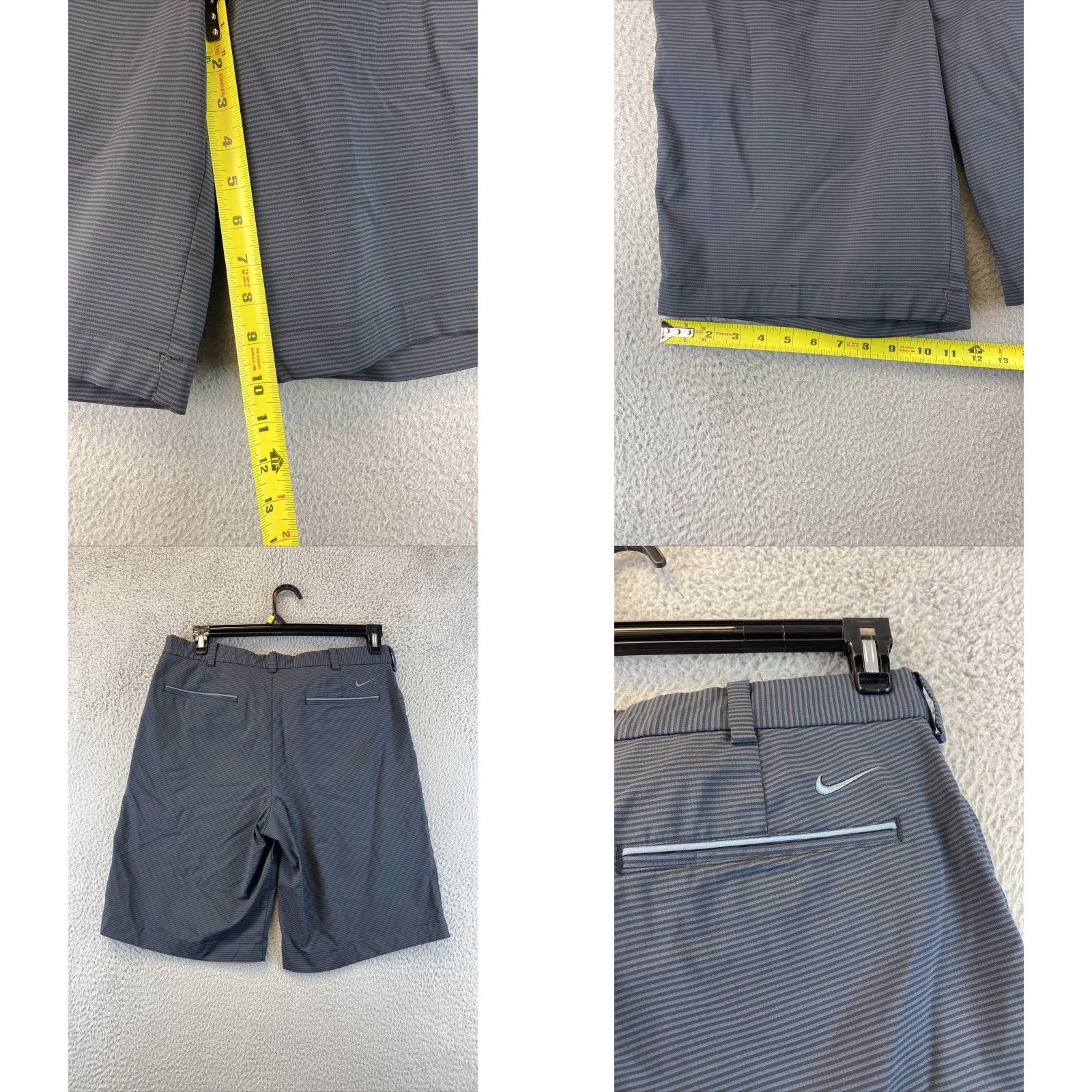 Nike NIKE Golf Short Mens Dri-Fit 33 Gray Flat Front Stretch Casual Chino Inseam 10" Mens Size US 33 - 8 Thumbnail