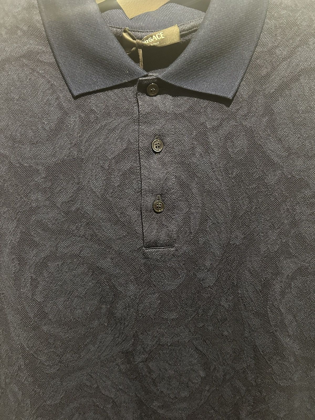 Versace Navy Versace Barocco Polo Size US S / EU 44-46 / 1 - 2 Thumbnail