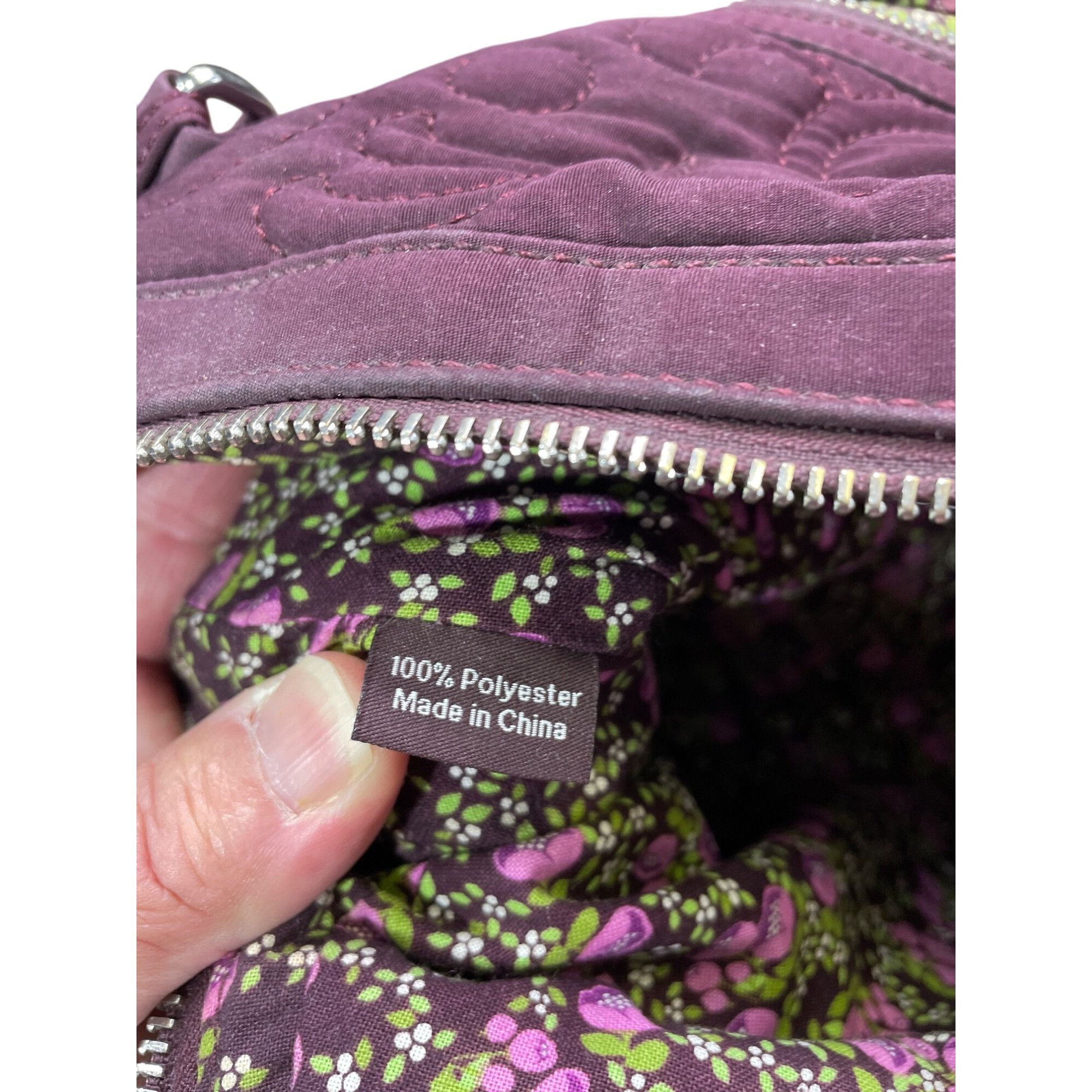 Vera Bradley Vera Bradley Womens Purple Quilted Medium Shoulder handbag m Size ONE SIZE - 19 Thumbnail