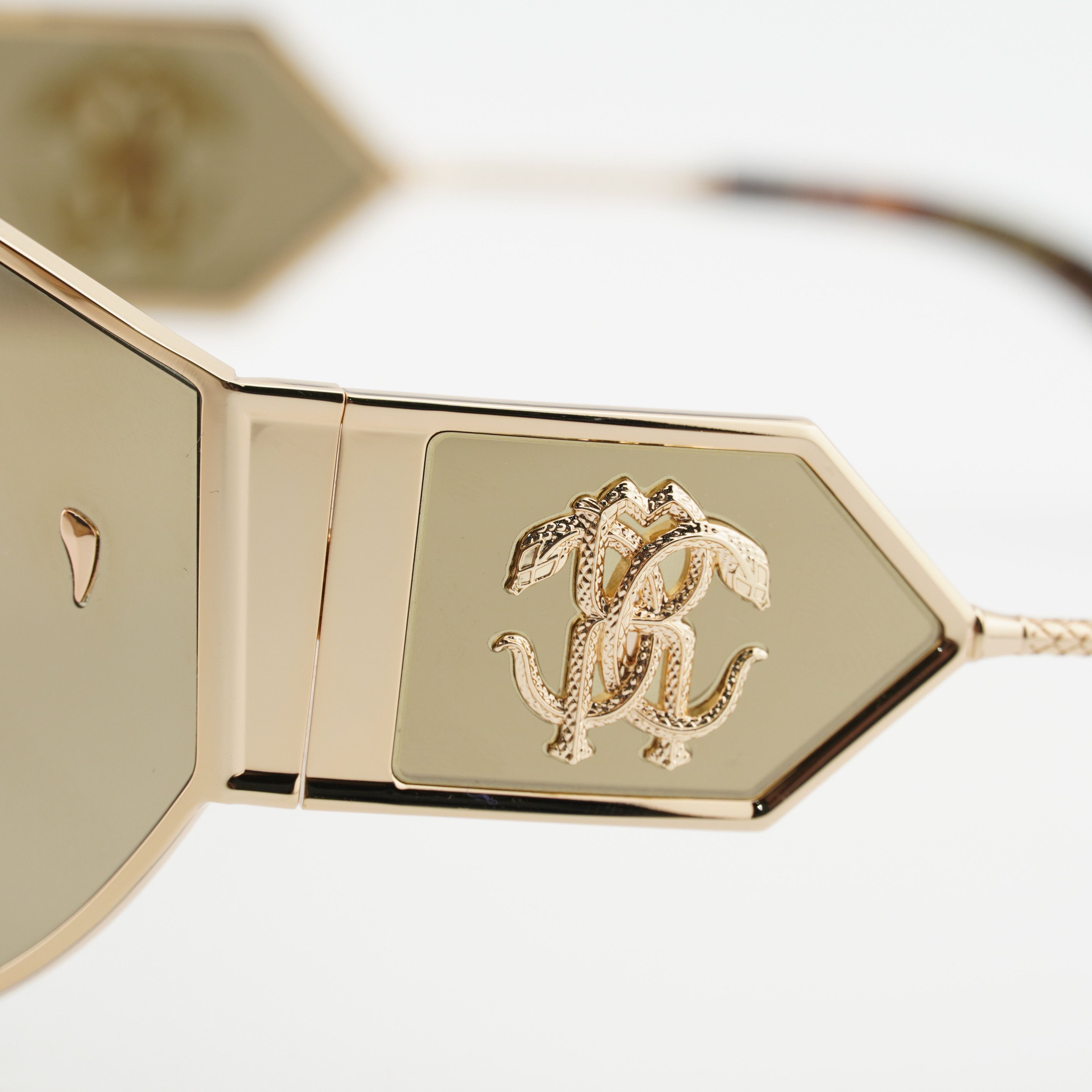 Roberto Cavalli Roberto Cavalli SRC093 300G Sunglasses Gold Shield Frame Size ONE SIZE - 2 Thumbnail