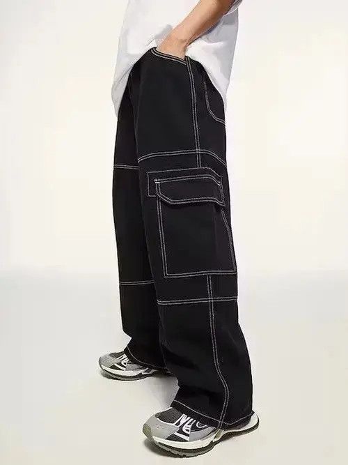 Japanese Brand Multi Pocket Baggy Cargo Denim Size US 32 / EU 48 - 1 Thumbnail