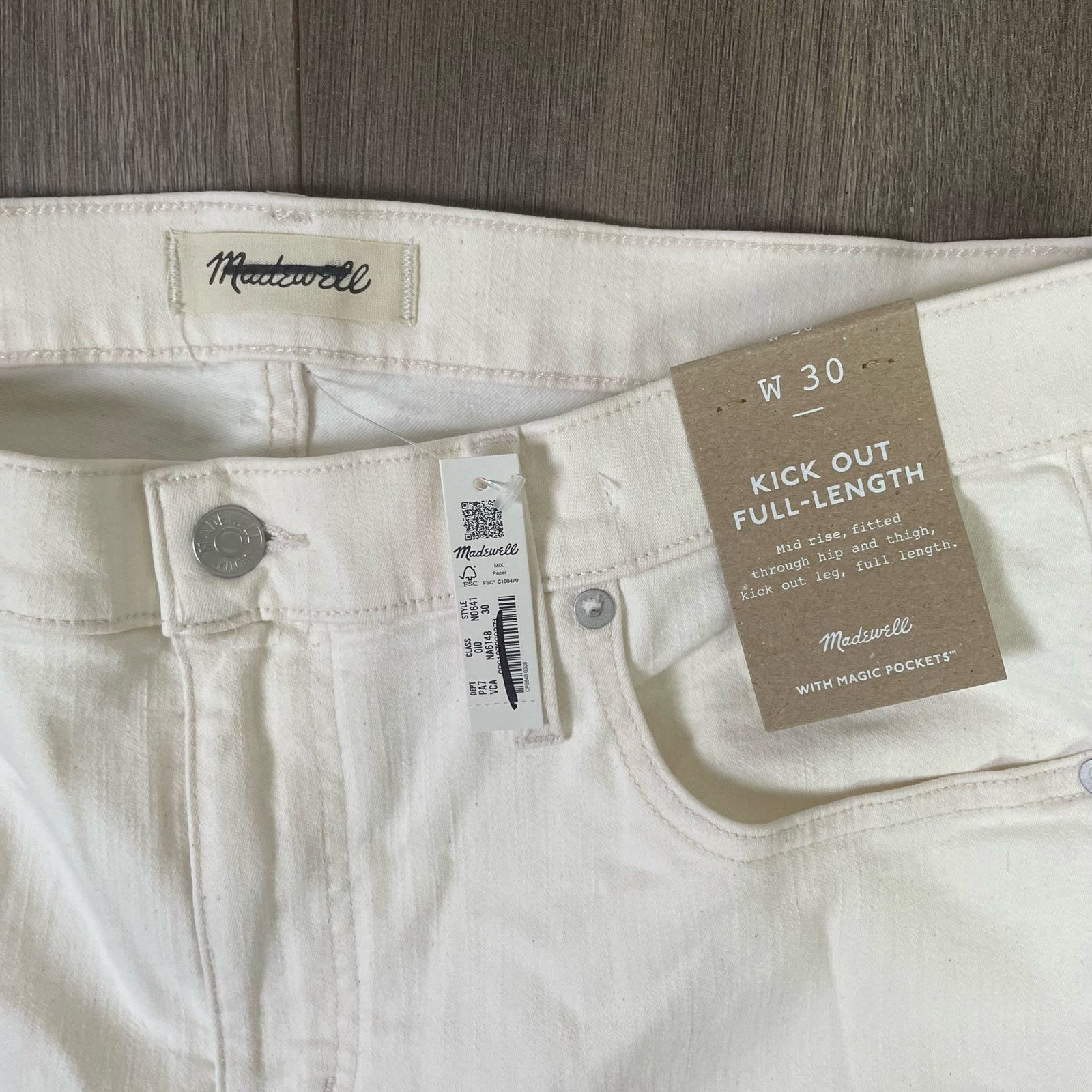 Madewell Madewell Kick Out Full Length Canvas Jeans US Women's 30 New Size 30" / US 8 / IT 44 - 3 Thumbnail