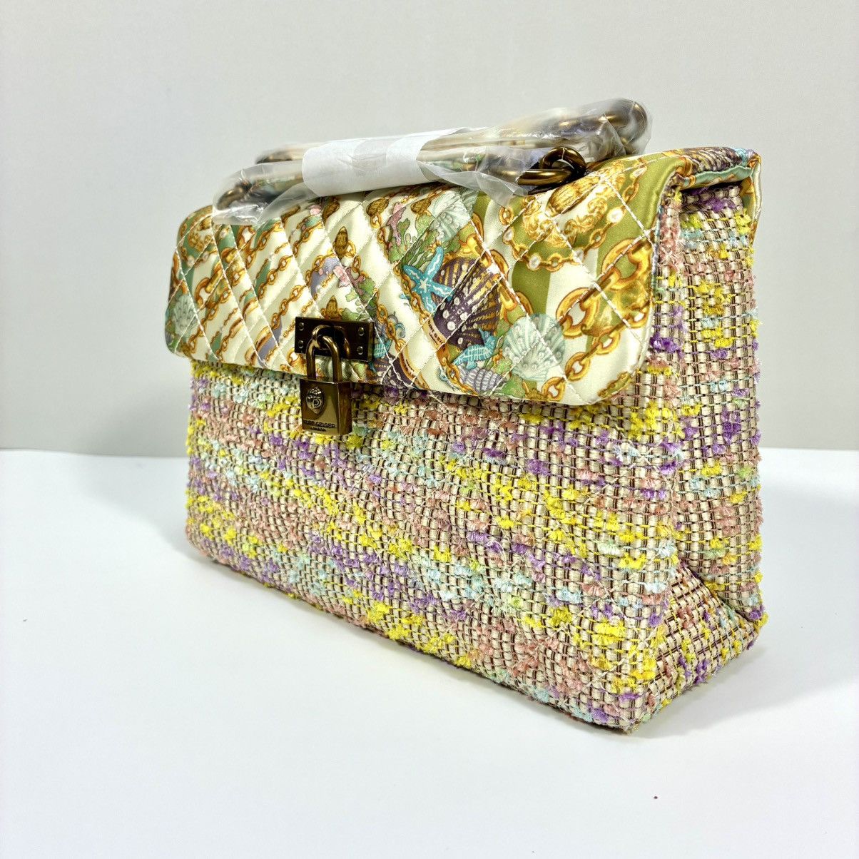 Kurt Geiger Kurt Geiger London Brixton Mixed Media Tweed Shoulder Bag Size ONE SIZE - 10 Thumbnail