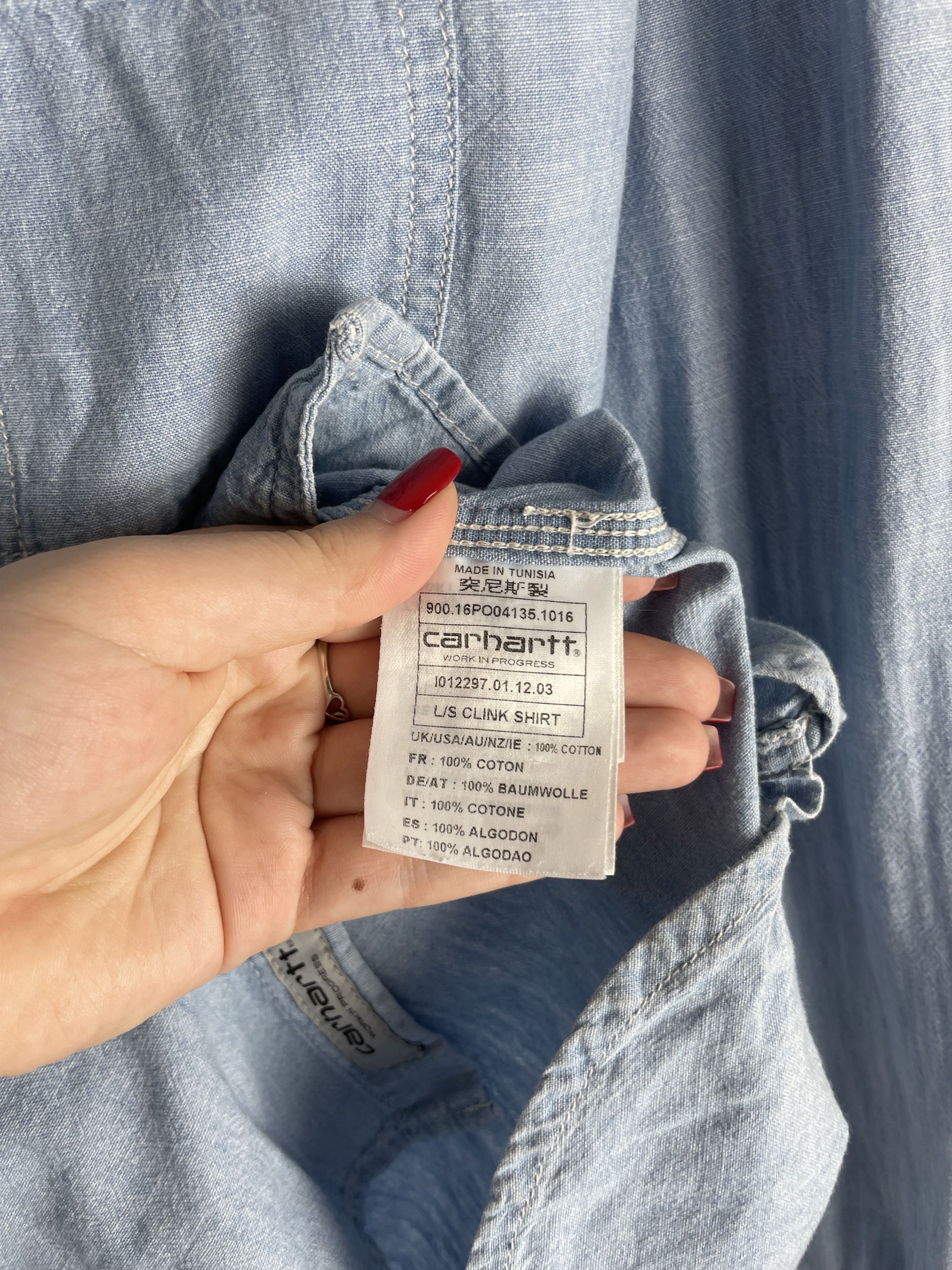 Carhartt Wip Carhartt Mens Denim Shirt Size US L / EU 52-54 / 3 - 6 Thumbnail