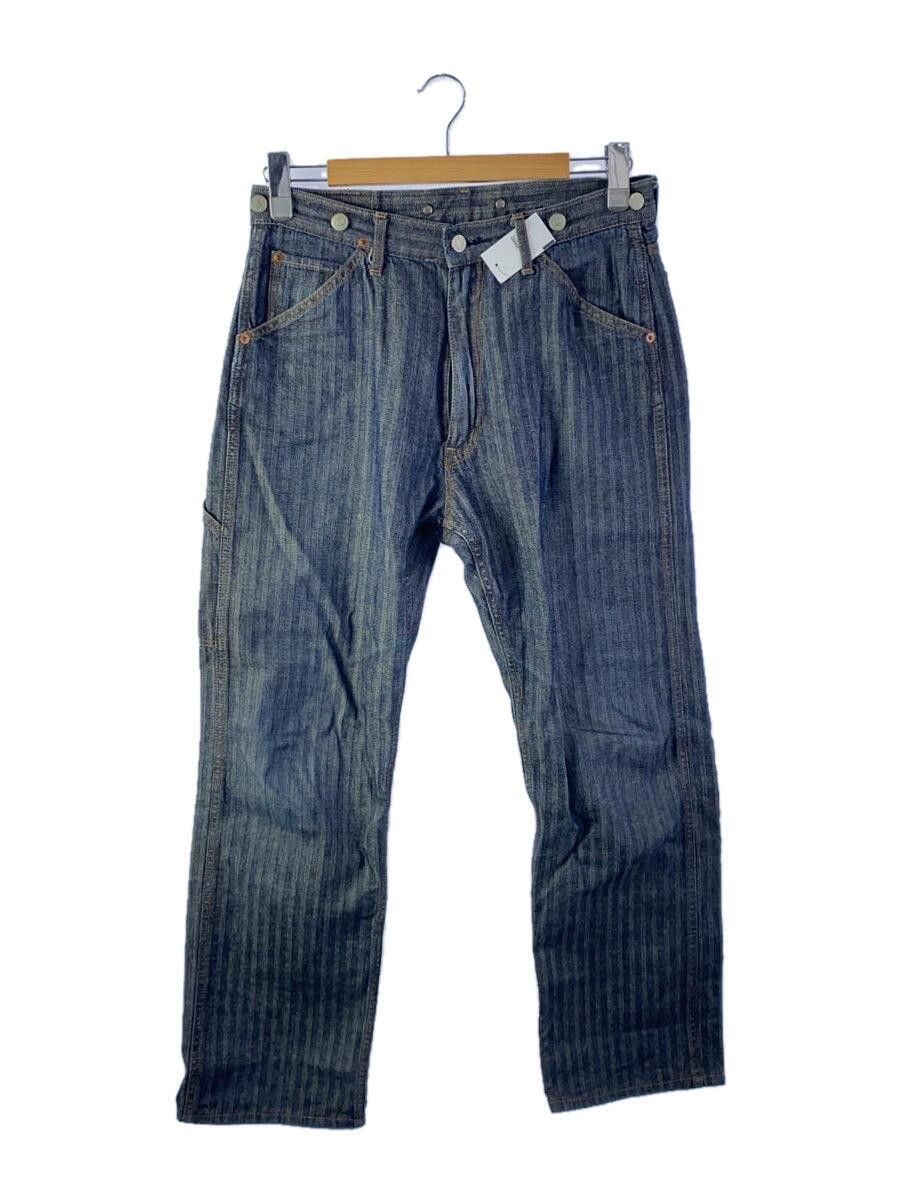 image of Hysteric Glamour Striped Painter Pants in Blue, Men's (Size 32)