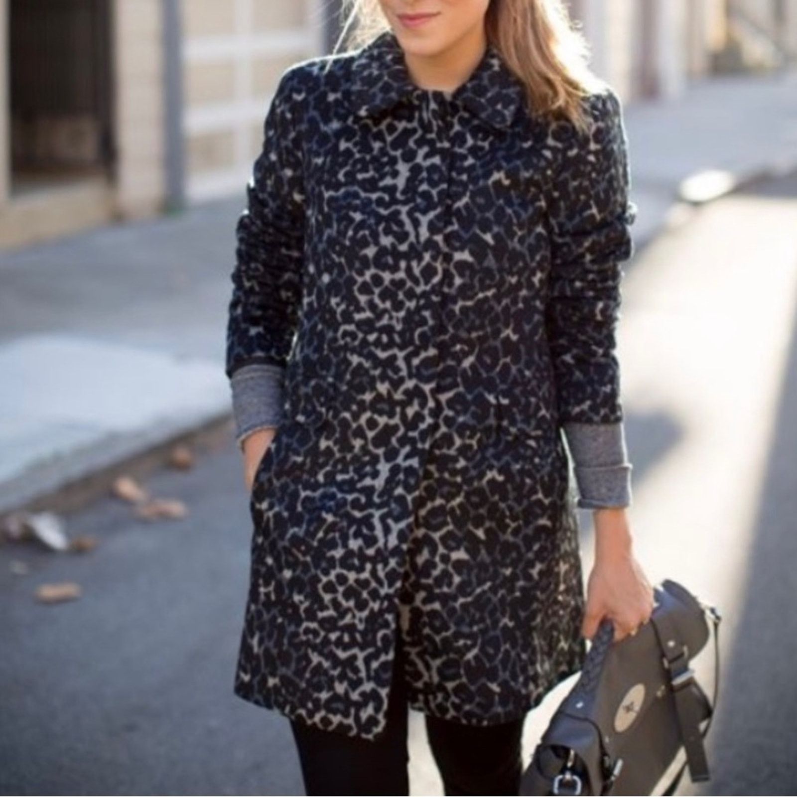 Loft Ann Taylor LOFT Animal Print Coat Size M / US 6-8 / IT 42-44 - 13 Thumbnail
