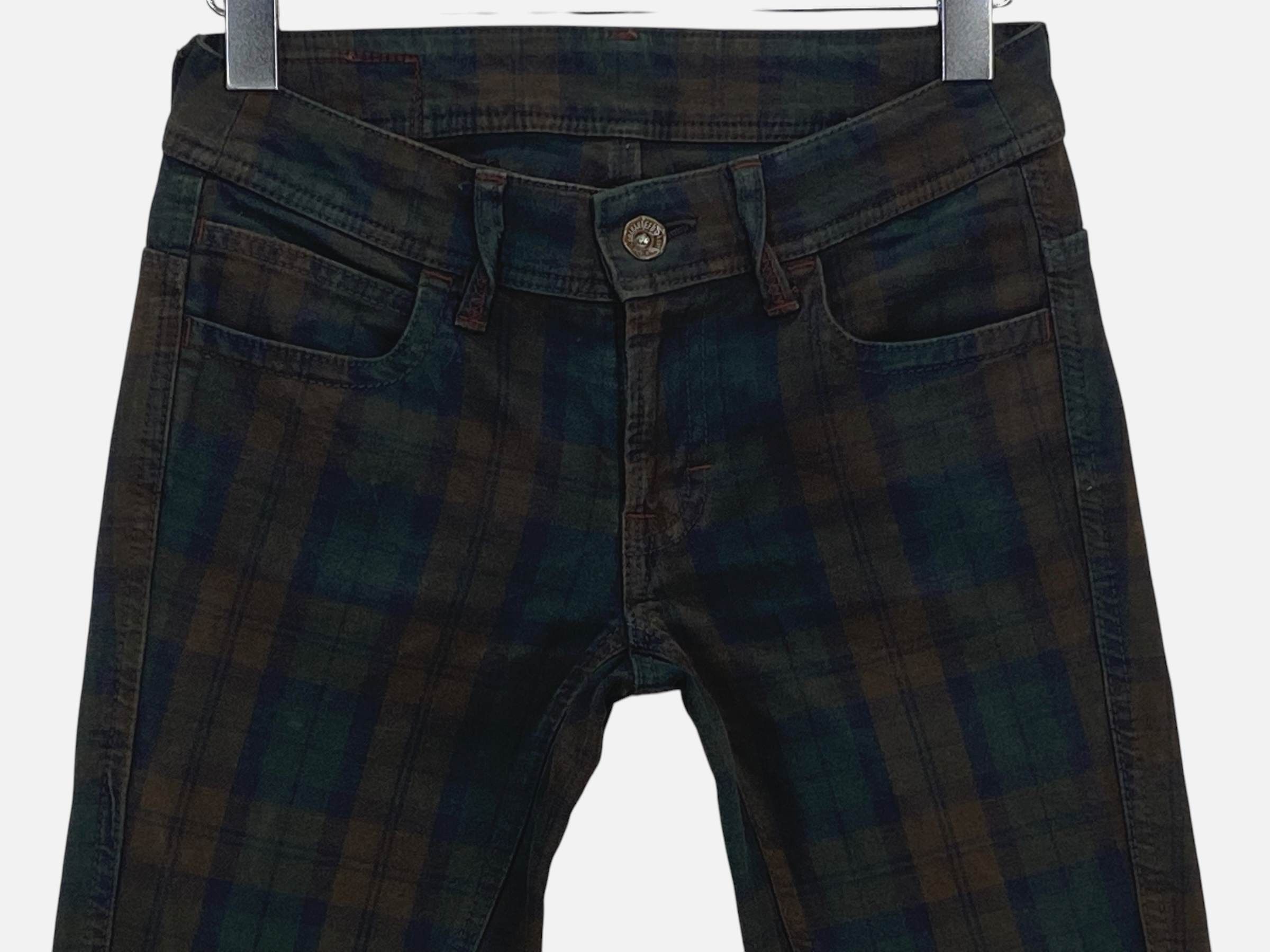 Japanese Brand Betty Smith Checkered Skinny Pants Buckle Back Pants Size 25" / US 0 / IT 36 - 3 Thumbnail