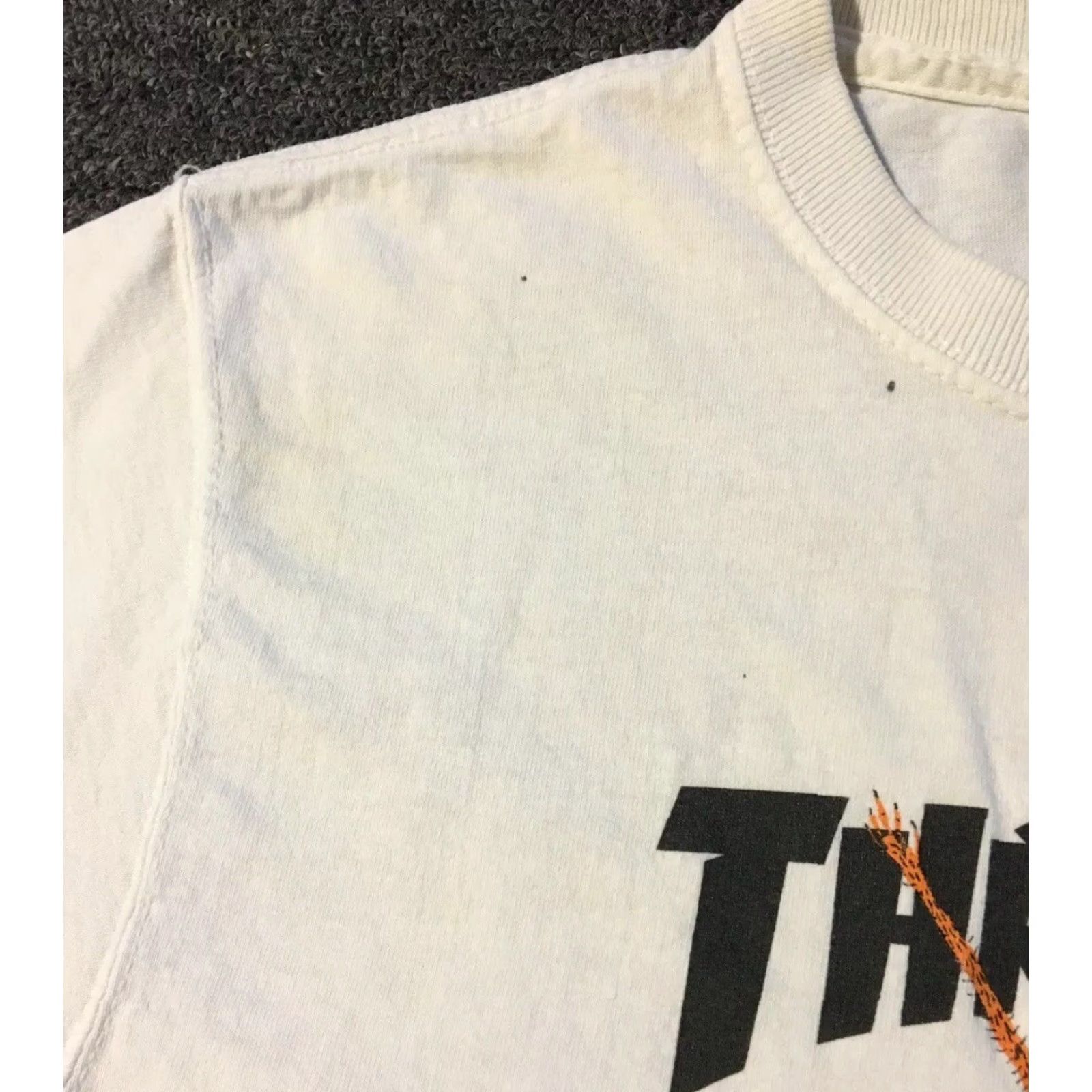 Spitfire VINTAGE Thrasher Neck Face Go Demon Faded Shirt S White Skateboarding 90s Grunge Punk Rock Hip Hop Mens T-Shirt Size US S / EU 44-46 / 1 - 5 Thumbnail