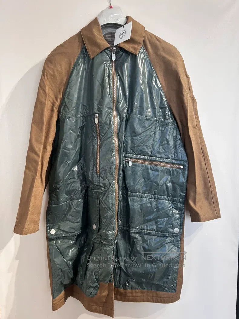 Hermes Hermes 2022 runway brown and green patchwork long reversib Size US S / EU 44-46 / 1 - 8 Thumbnail