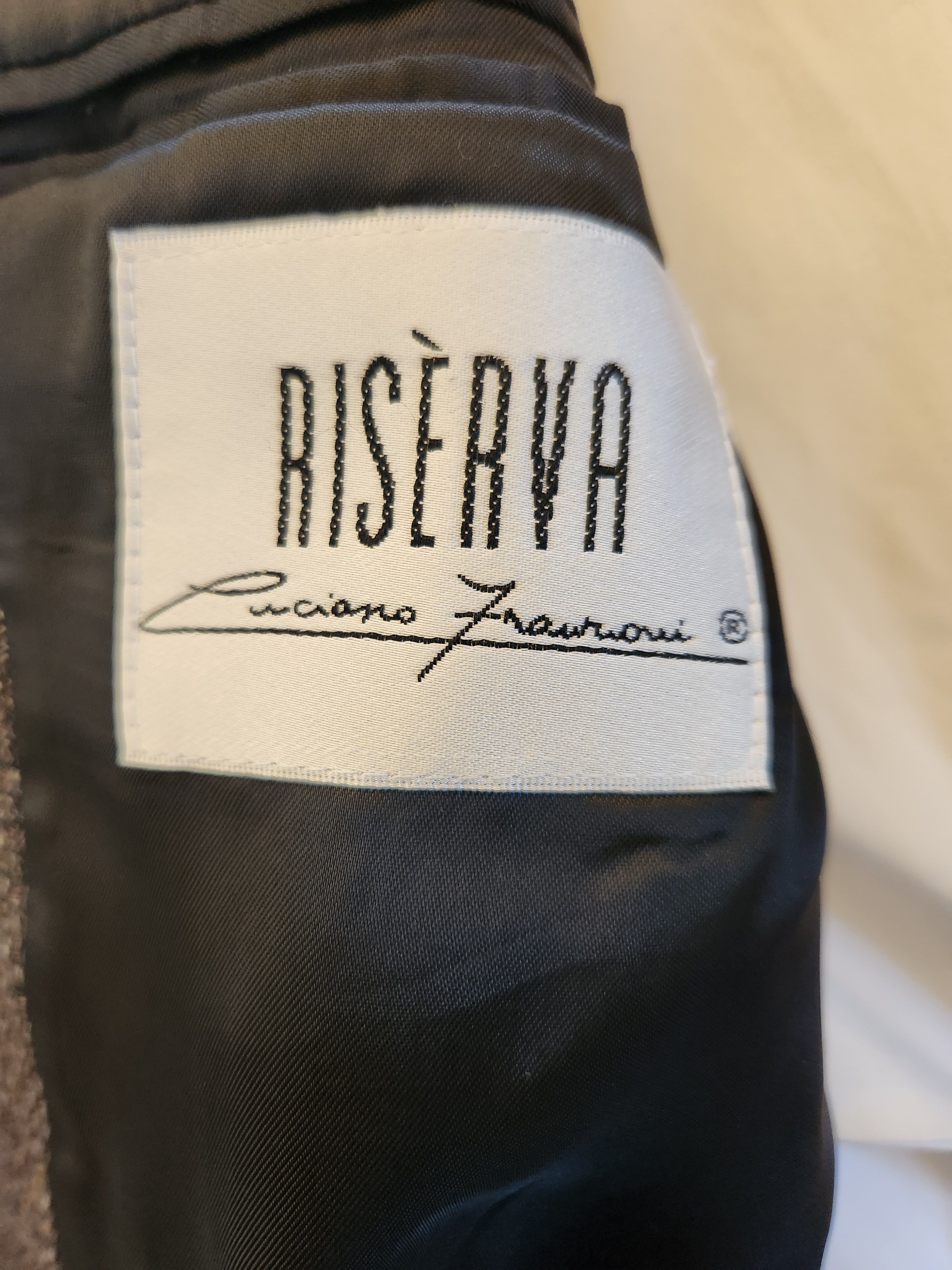 Other Riserva 100% Wool Men's Brown & Black Tweed Blazer Size 40R - 4 Thumbnail