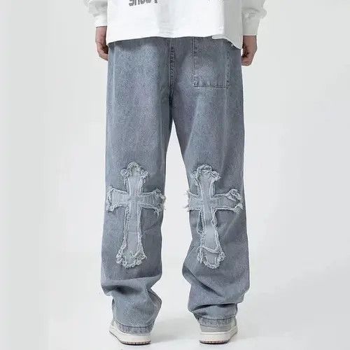 Japanese Brand Momoko x Rina High Street Cross Patch Denim Pant Size US 32 / EU 48 - 2 Thumbnail