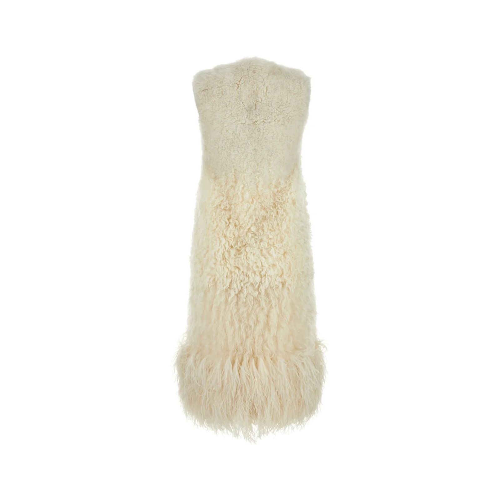 Prada PRADA Ivory Sleevless Coat New & Authentic (Women's size:38; Size XS / US 0-2 / IT 36-38 - 2 Thumbnail