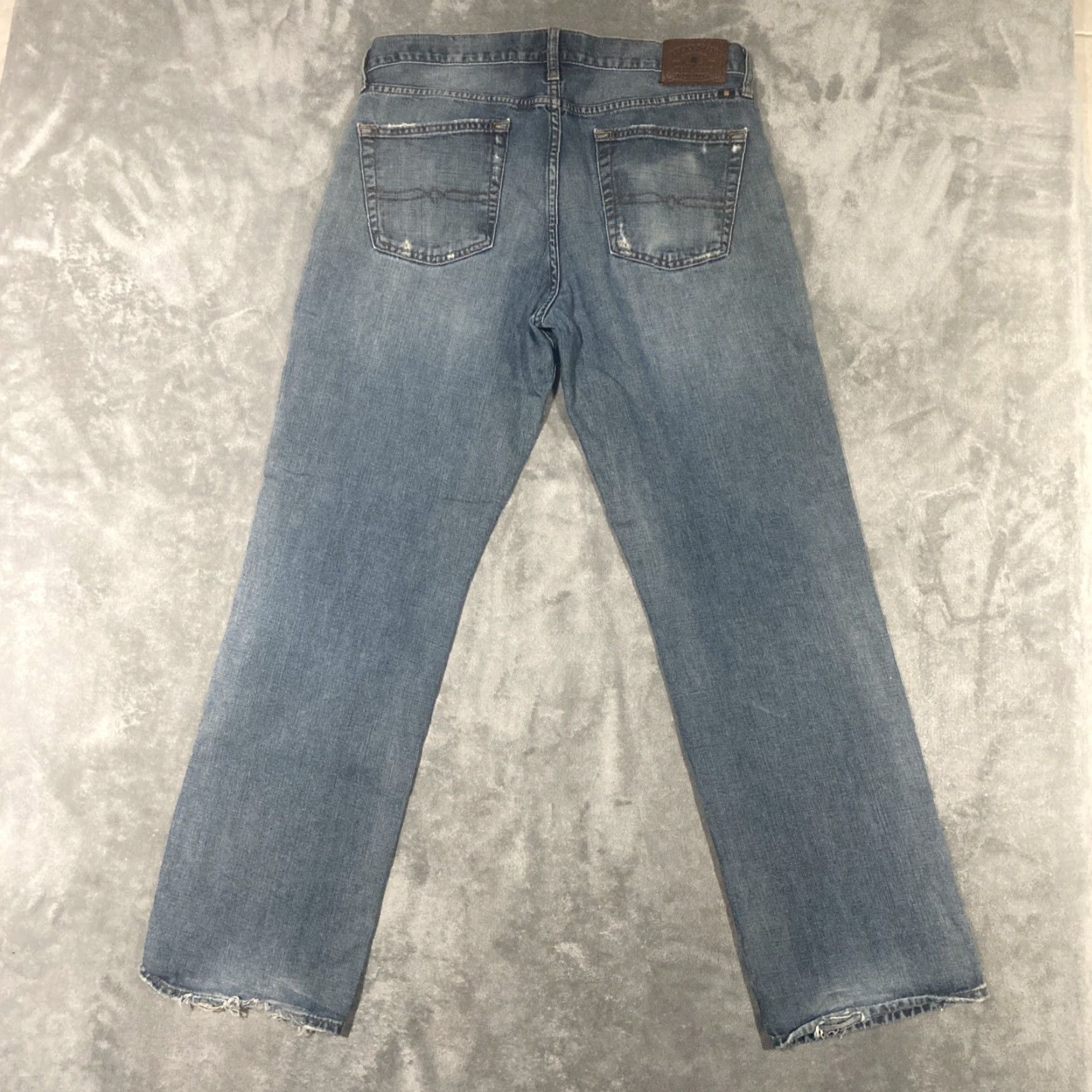 Lucky Brand Lucky Brand Jeans Men 34x32 Blue 361 Vintage Straight Distressed Mid Rise Zip Shirt Size US 34 / EU 50 - 4 Thumbnail