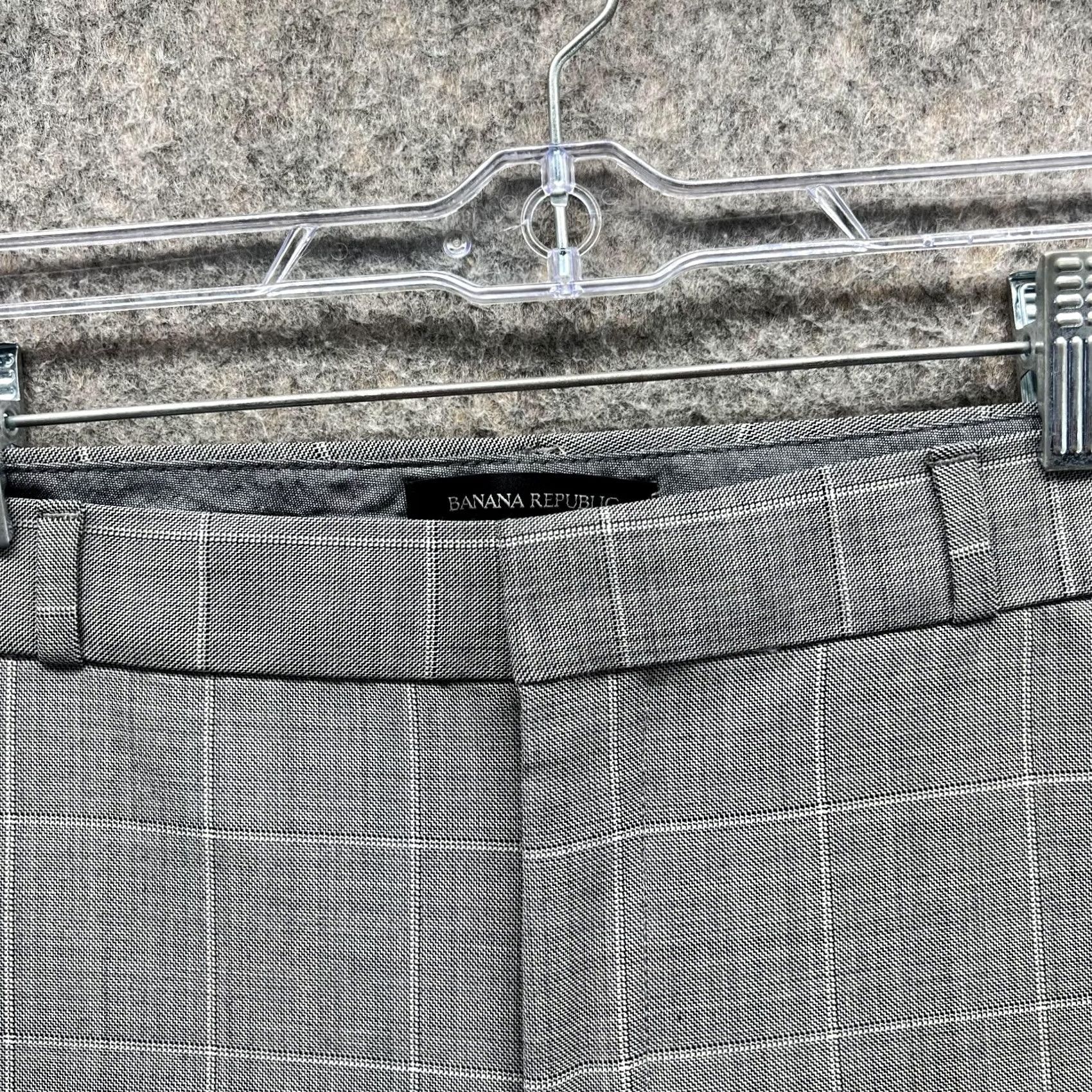 Banana Republic Banana Republic Pants Women 8 Gray Wool Chino Straight Rise Mid 34 in Inseam 30 in Button Zip Pockets Size 30" / US 8 / IT 44 - 5 Thumbnail