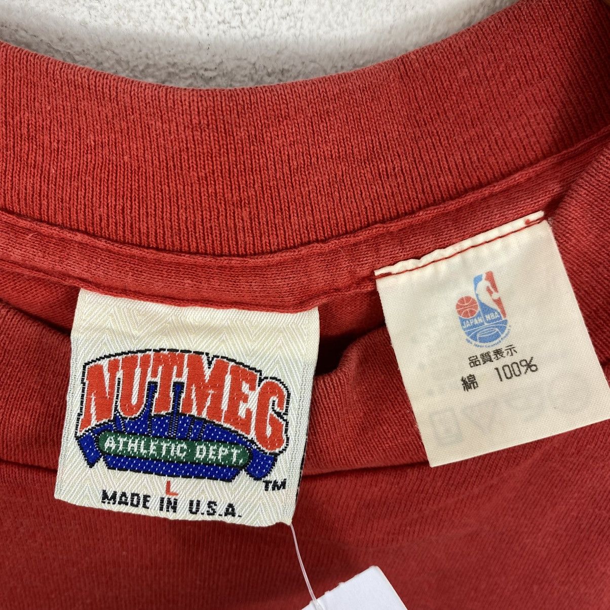 NBA Vtg 1991 Chicago Bulls Nutmeg Mills Locker Room T-Shirt L Size US L / EU 52-54 / 3 - 7 Thumbnail