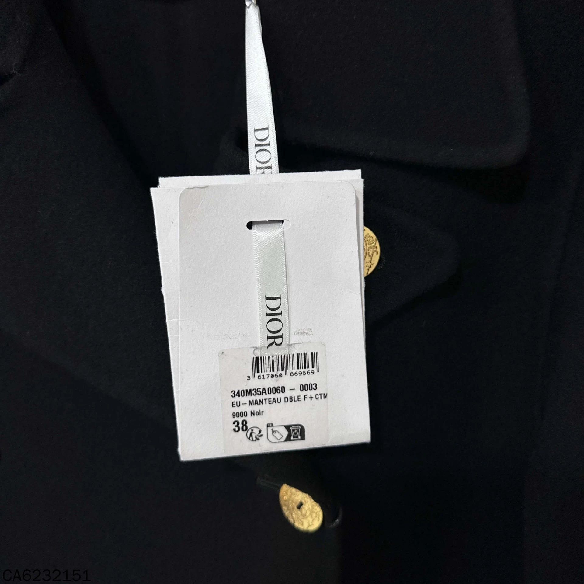 Dior Dior 2024 double-breasted gold buttoned wool overcoat 38 Size S / US 4 / IT 40 - 6 Thumbnail