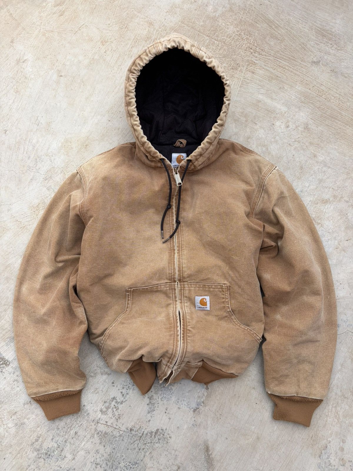 Carhartt Vintage 00s Carhartt Active Hood Jacket WJ130 BRN Size US M / EU 48-50 / 2 - 1 Thumbnail