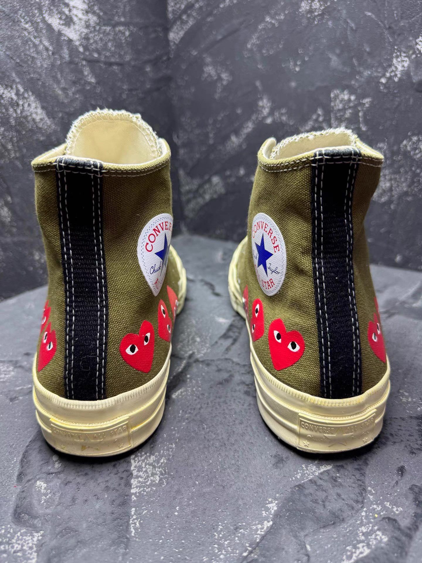 Converse CDG x Converse 1970s Olive Green with Heart Logo Print Q10 Size US 8.5 / EU 41-42 - 7 Thumbnail