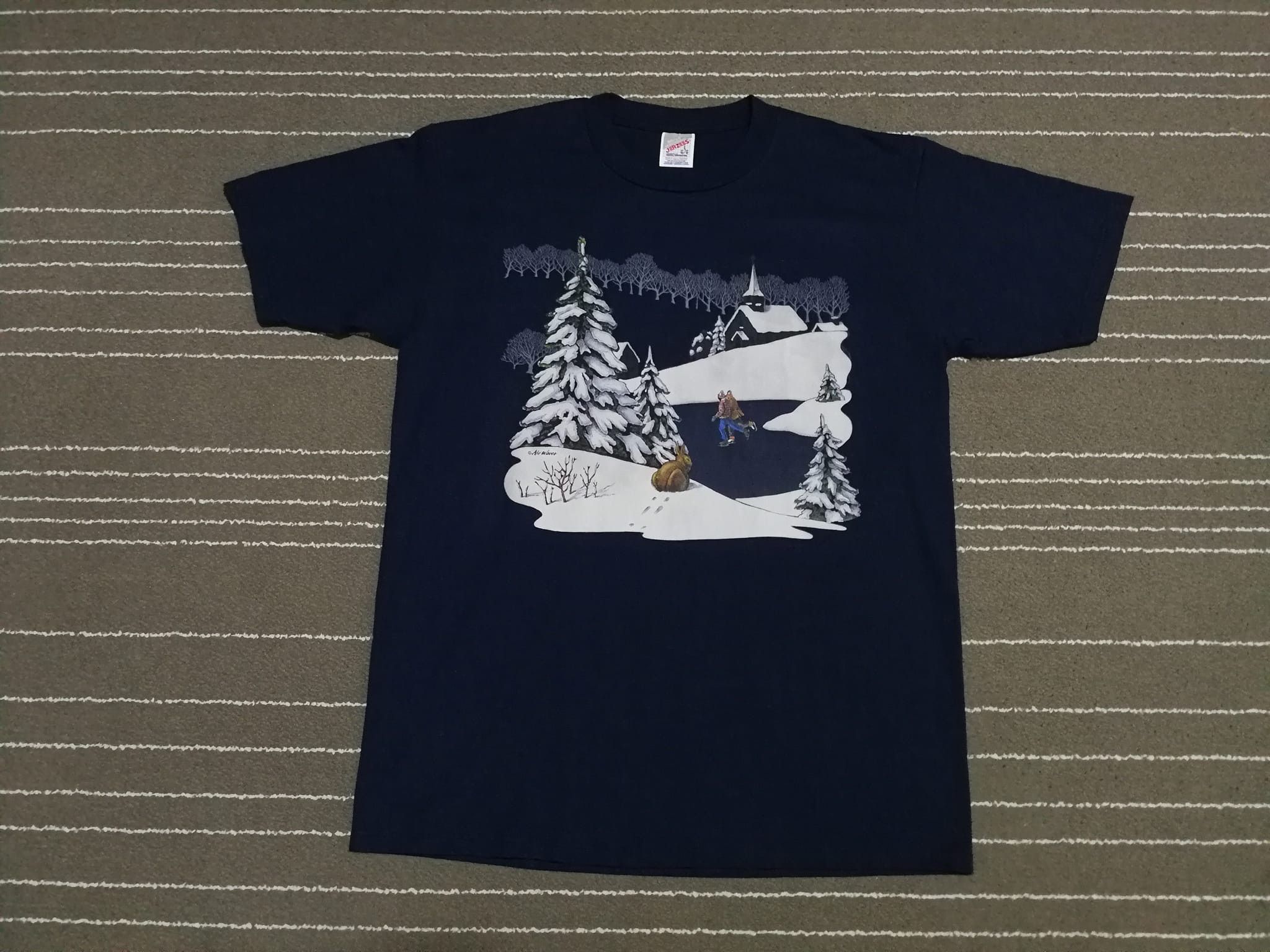 Jerzees × Russell Athletic × Vintage Vintage air waves X jerzees tee M 1787 Size US M / EU 48-50 / 2 - 1 Thumbnail