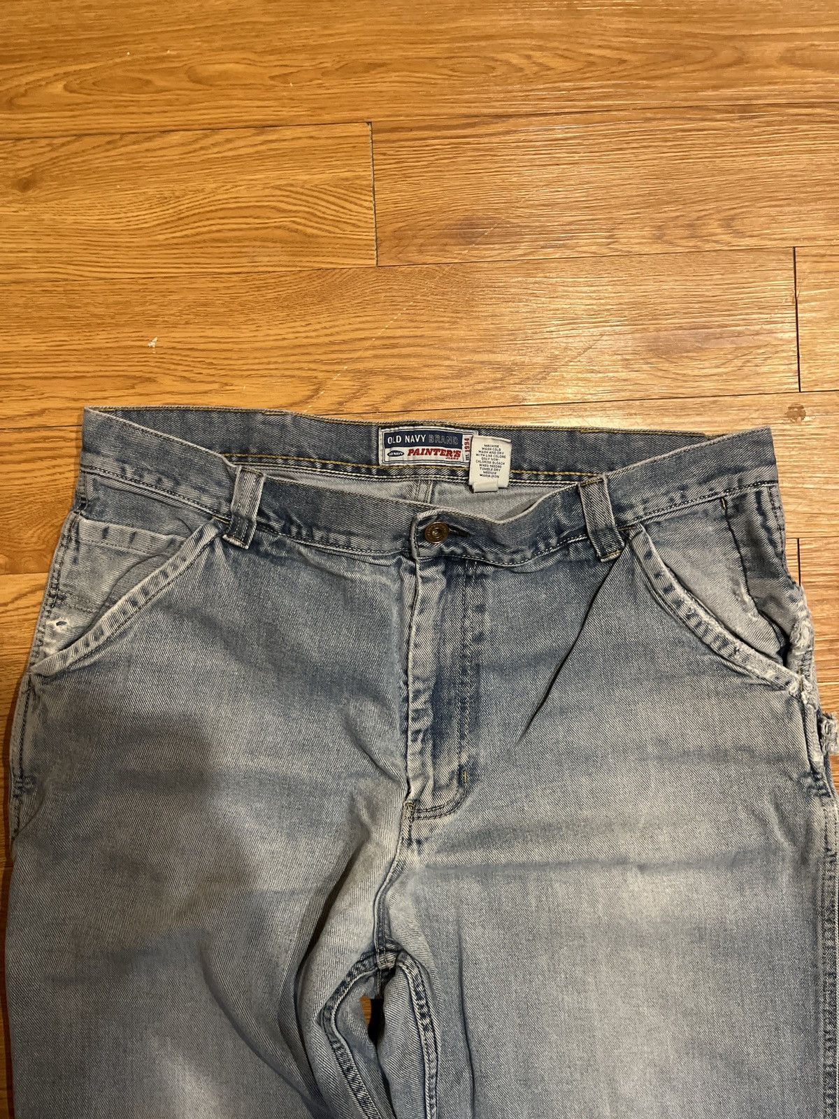 Old Navy vintage 90’s baggy light wash old navy painters jeans Size US 39 - 4 Thumbnail
