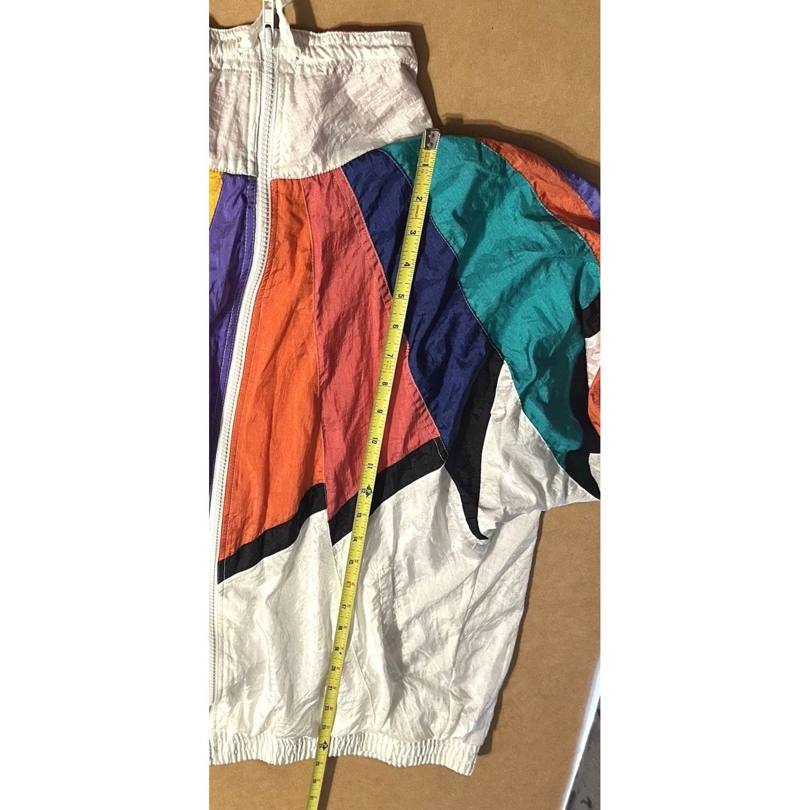 Rainbow VTG Milano Sport Track Suit Windbreaker Women M 2 Piece Colorblock Rainbow 80s Granny Core Golden Girls Size M / US 6-8 / IT 42-44 - 7 Thumbnail