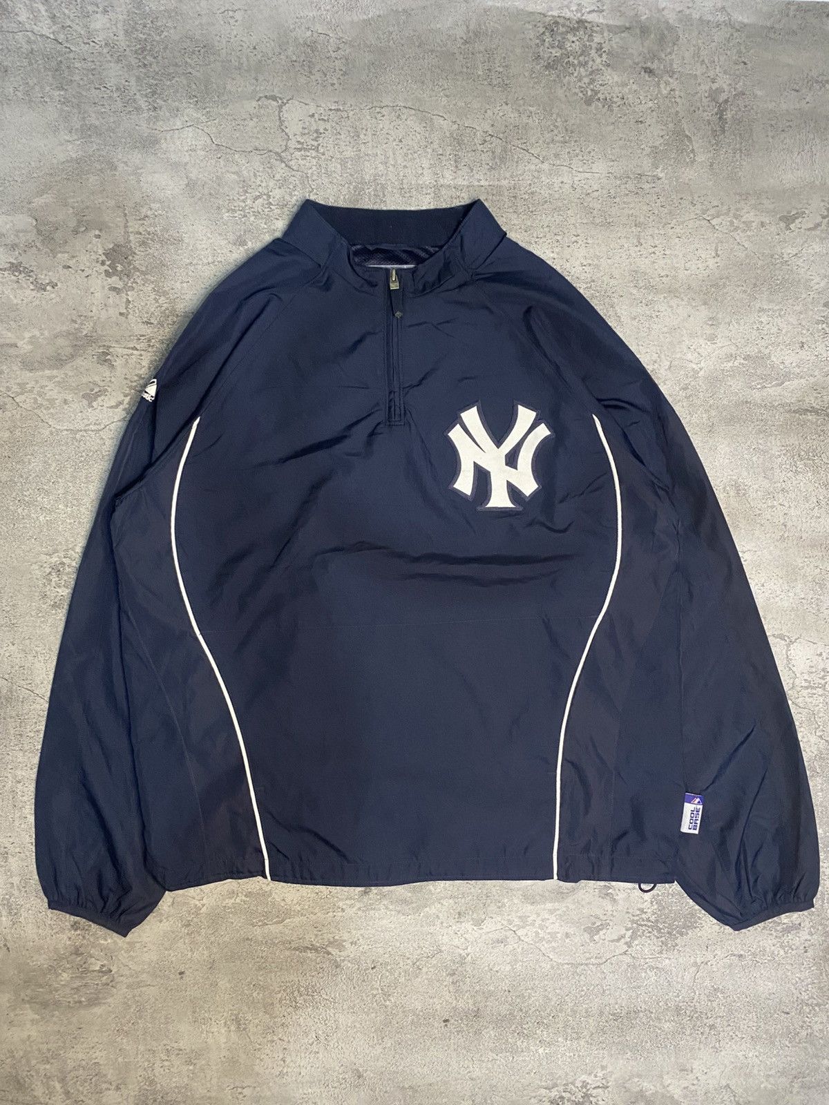 MLB New york yankees jacket mens medium blue 1/4 zip pullover Size US L / EU 52-54 / 3 - 2 Thumbnail