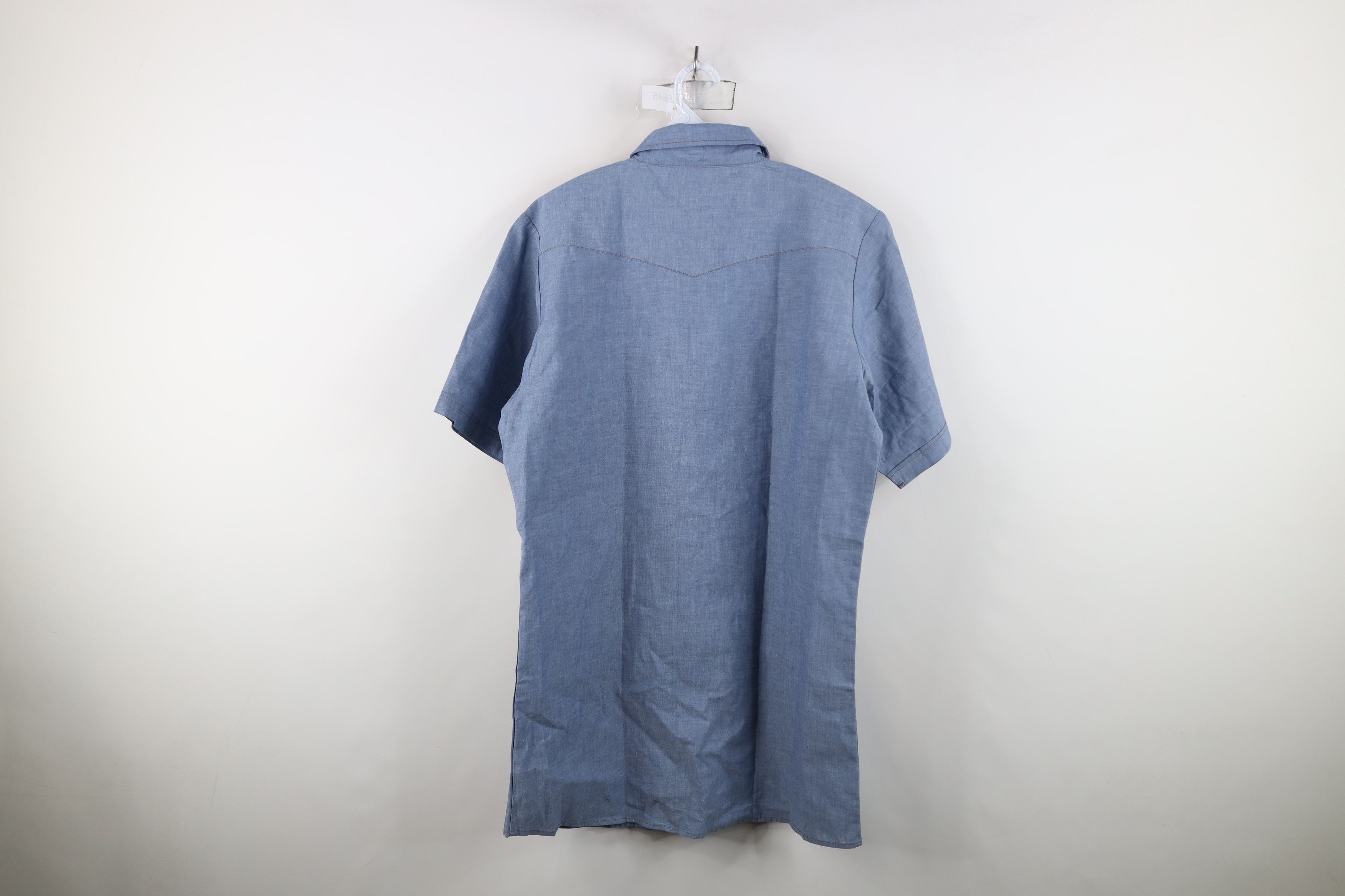 Dickies Deadstock Vintage 90s Dickies Western Button Shirt Blue Size US L / EU 52-54 / 3 - 10 Thumbnail