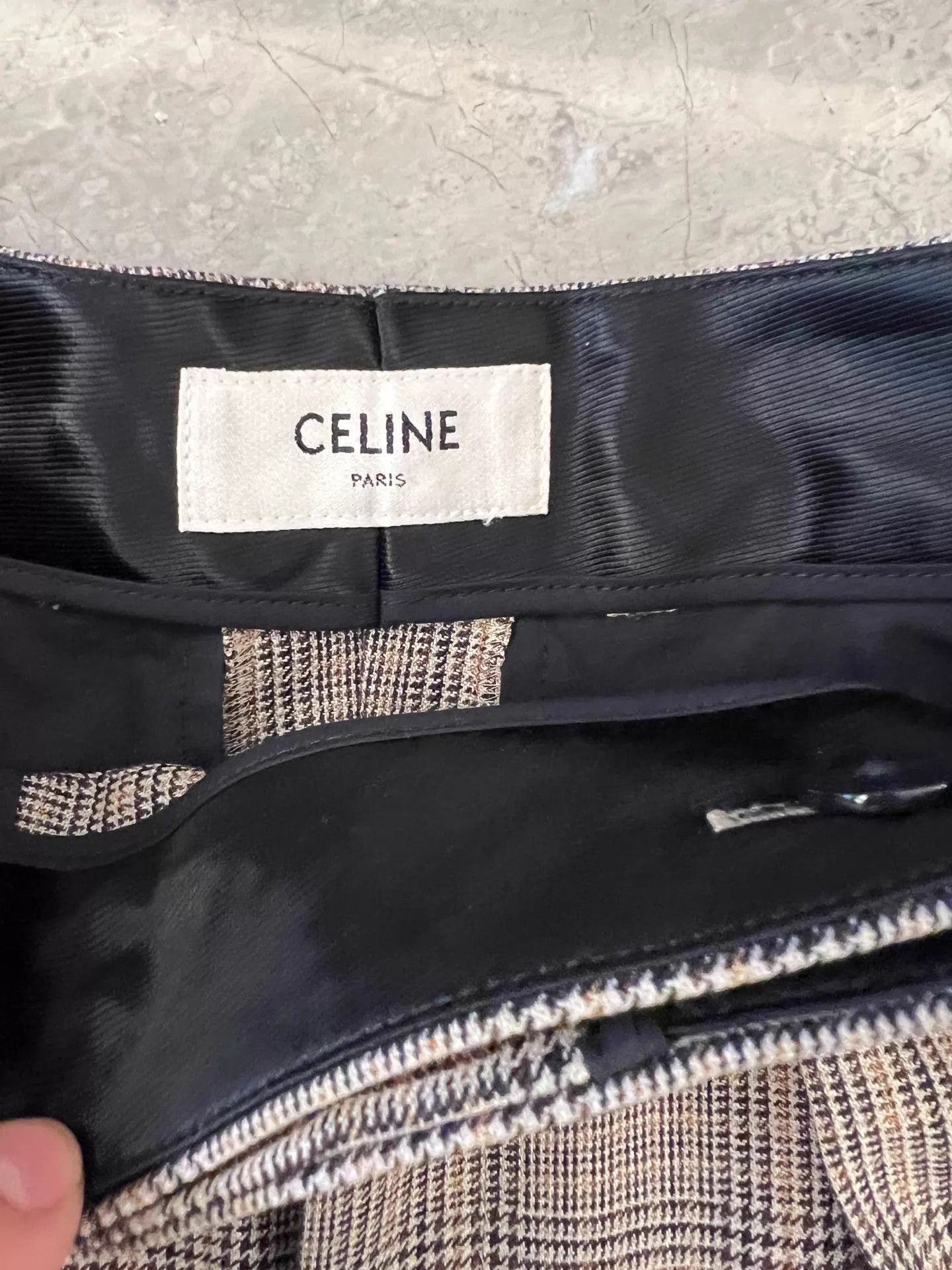 Celine Celine By Hedi Slimane POW Check Wool Harem Pants Size 25" / US 0 / IT 36 - 4 Thumbnail