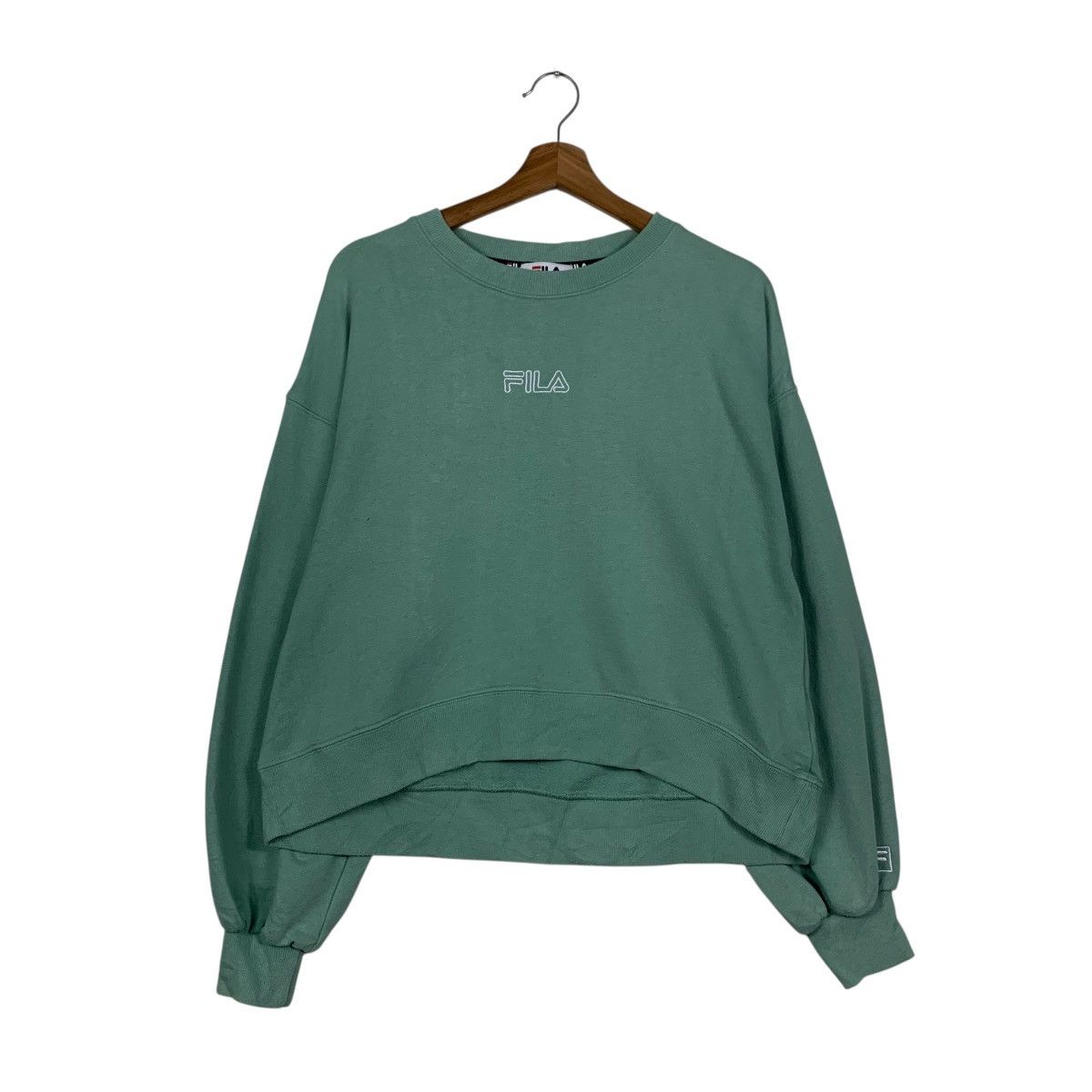 Fila FILA Embroidery Center Logo Crewneck Sweatshirt #3599-C165 Size L / US 10 / IT 46 - 1 Thumbnail