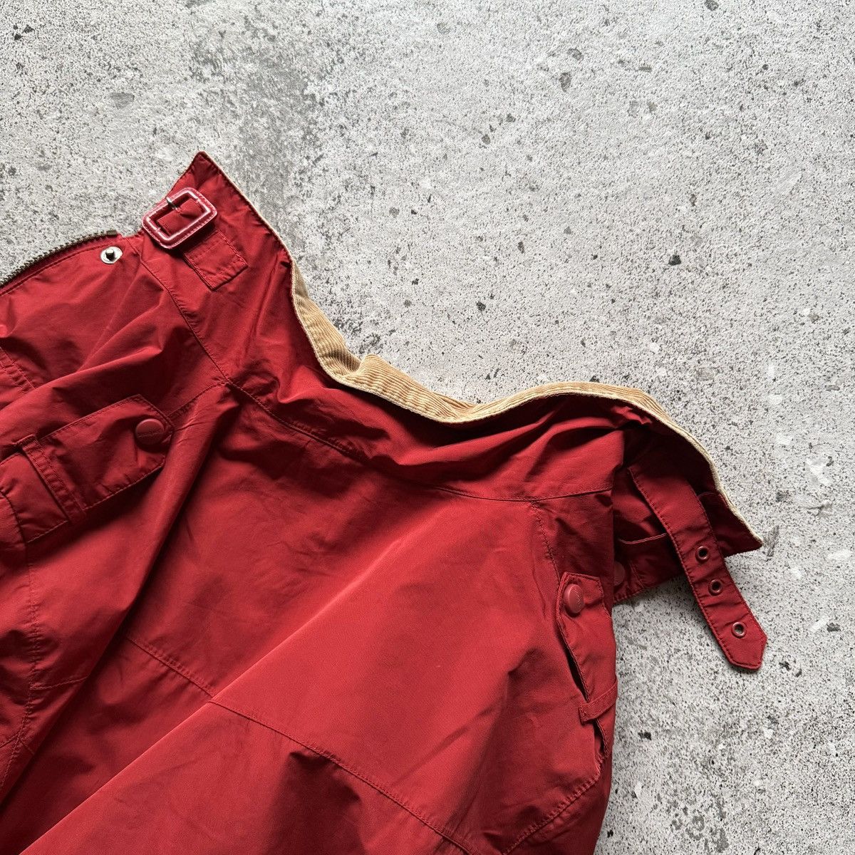 Barbour Barbour International Womens Red Belted Motorcycle Jacket Size L / US 10 / IT 46 - 7 Thumbnail