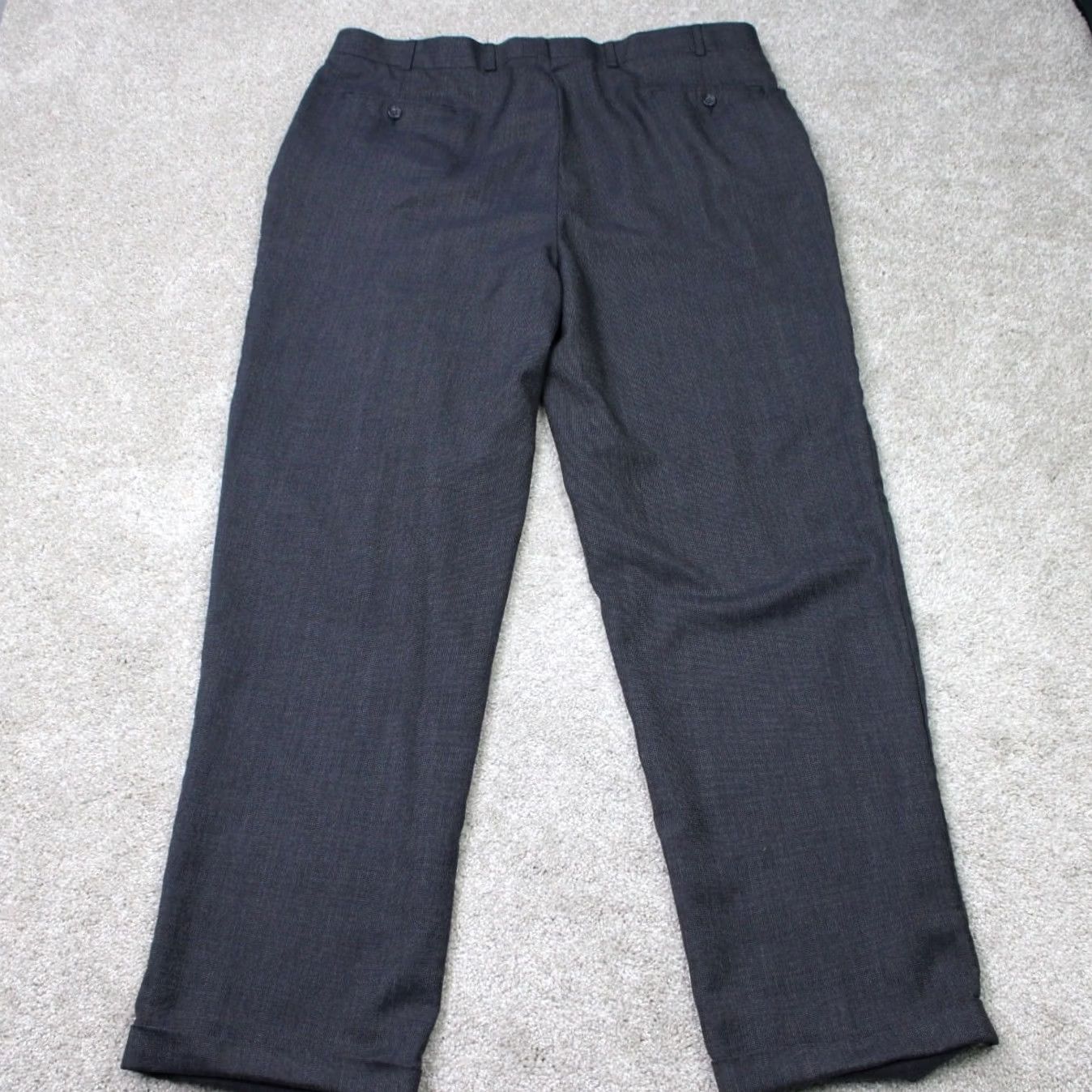 Joseph Joseph & Feiss International Trio Pants Mens 40x32 Gray Pleated Wool Cuffed Dress Pants Regular Straight 100% Wool Preppy Vintage: No Size US 40 / EU 56 - 6 Thumbnail