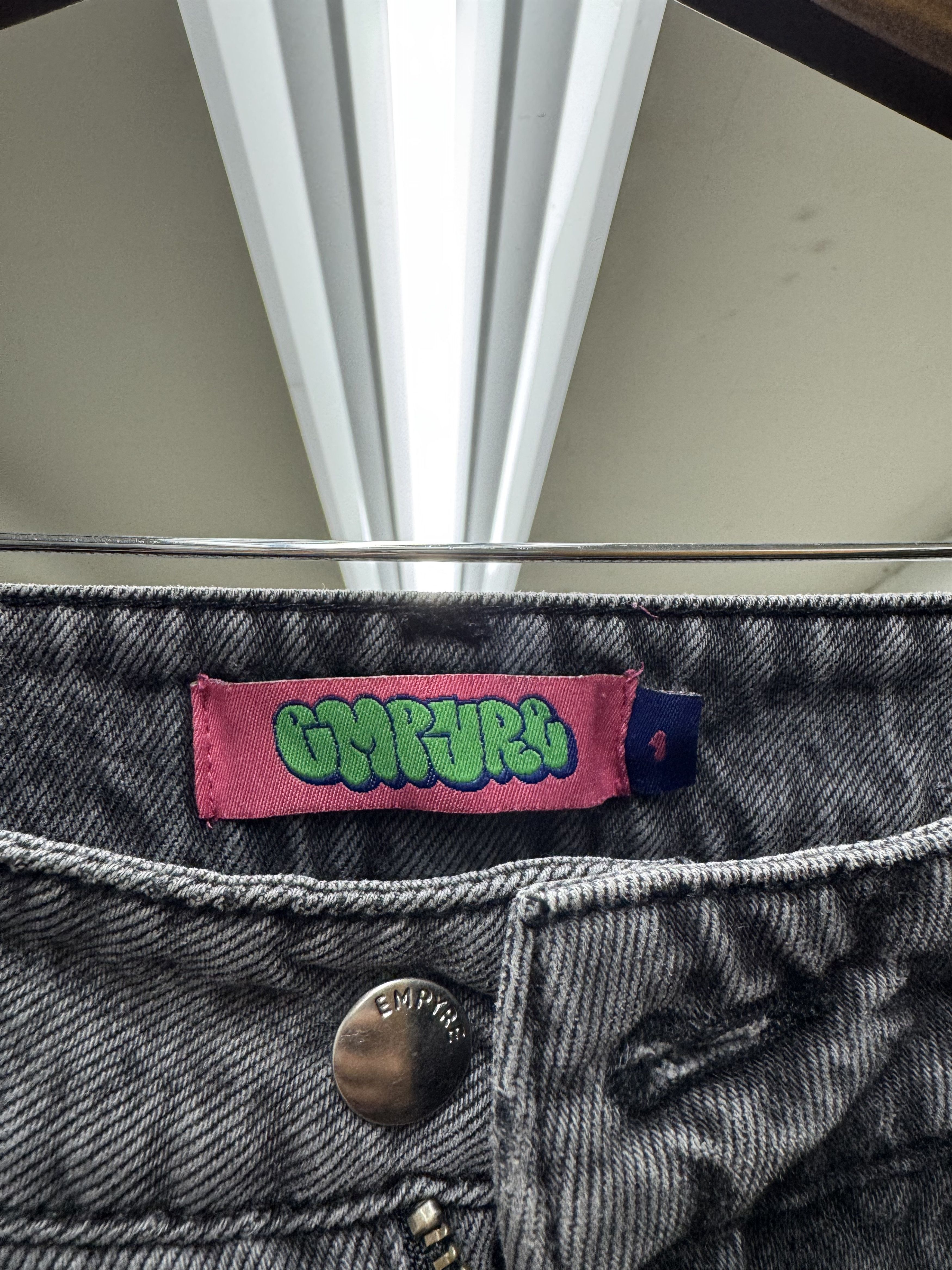 Empyre Empyre Ash Gray Washed Carpenter Denim Baggy Jeans Size 27" / US 4 / IT 40 - 3 Thumbnail