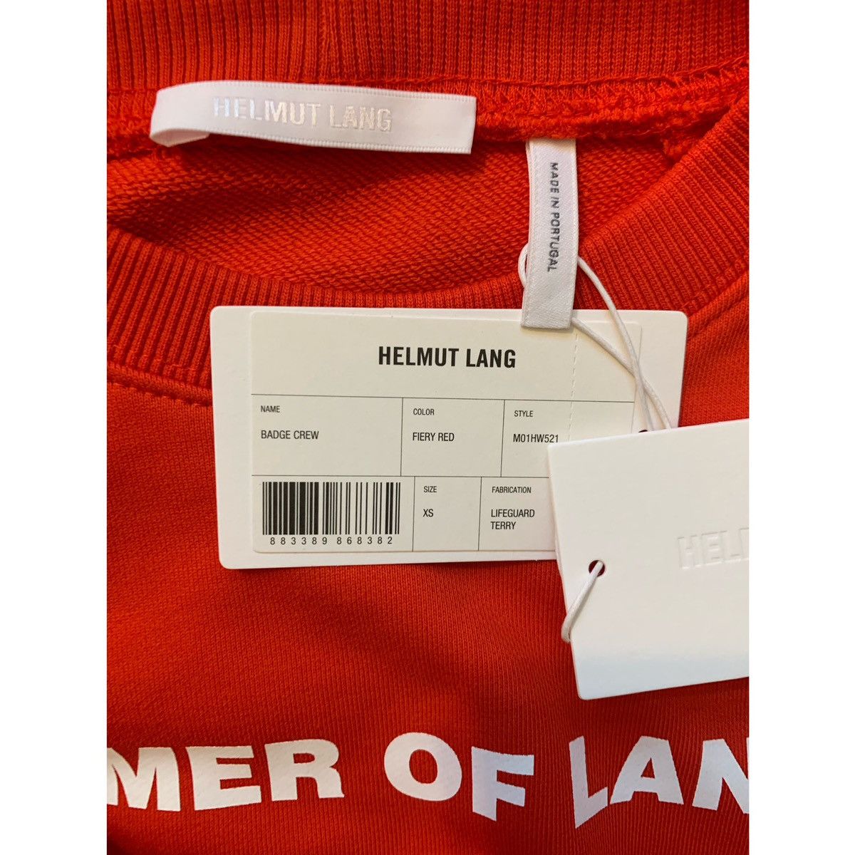 Helmut Lang HELMUT LANG BADGE CREWNECK SWEATSHIRT Size US XS / EU 42 / 0 - 15 Thumbnail